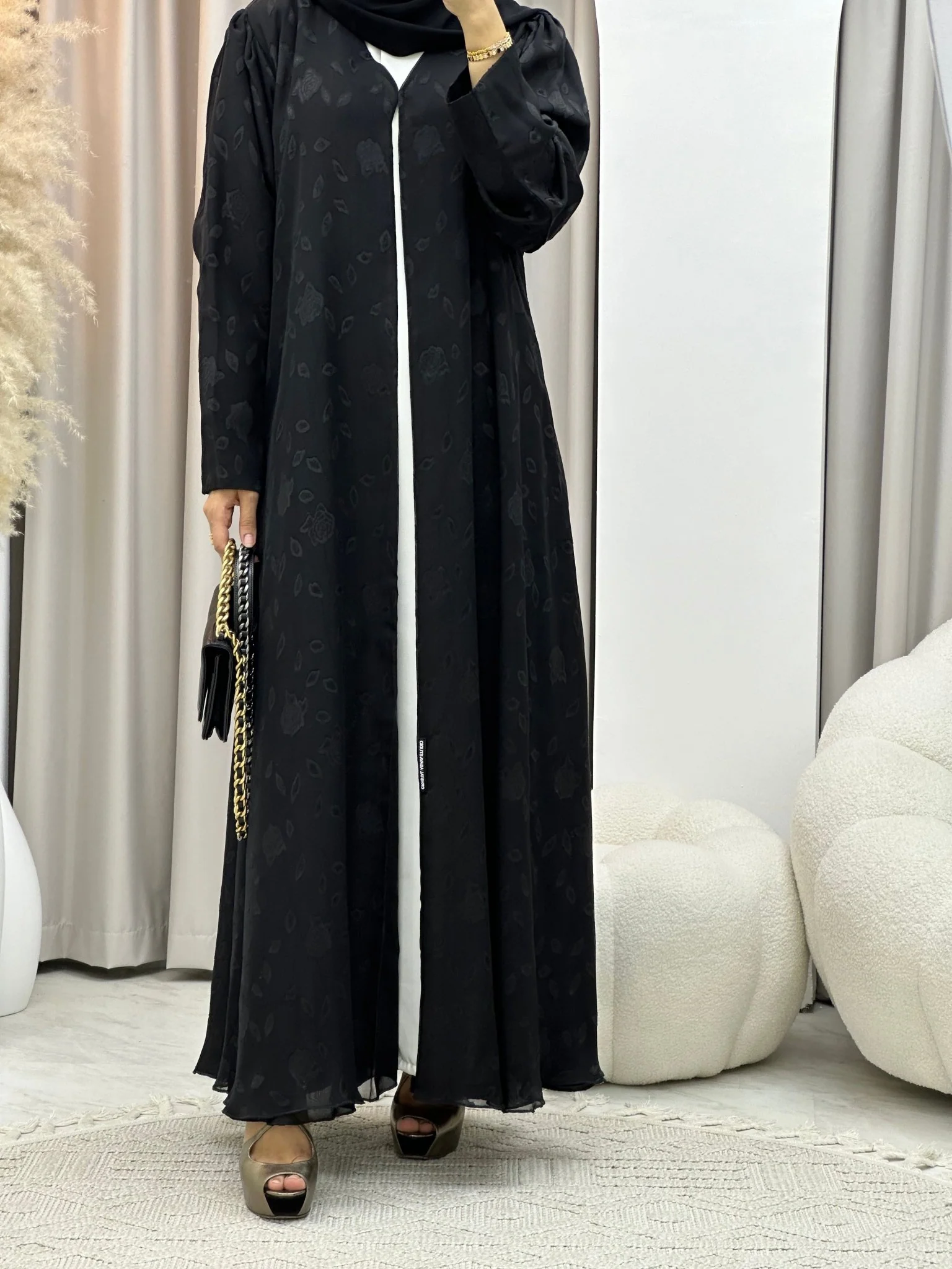 C 0331 Black Abaya - Image 3
