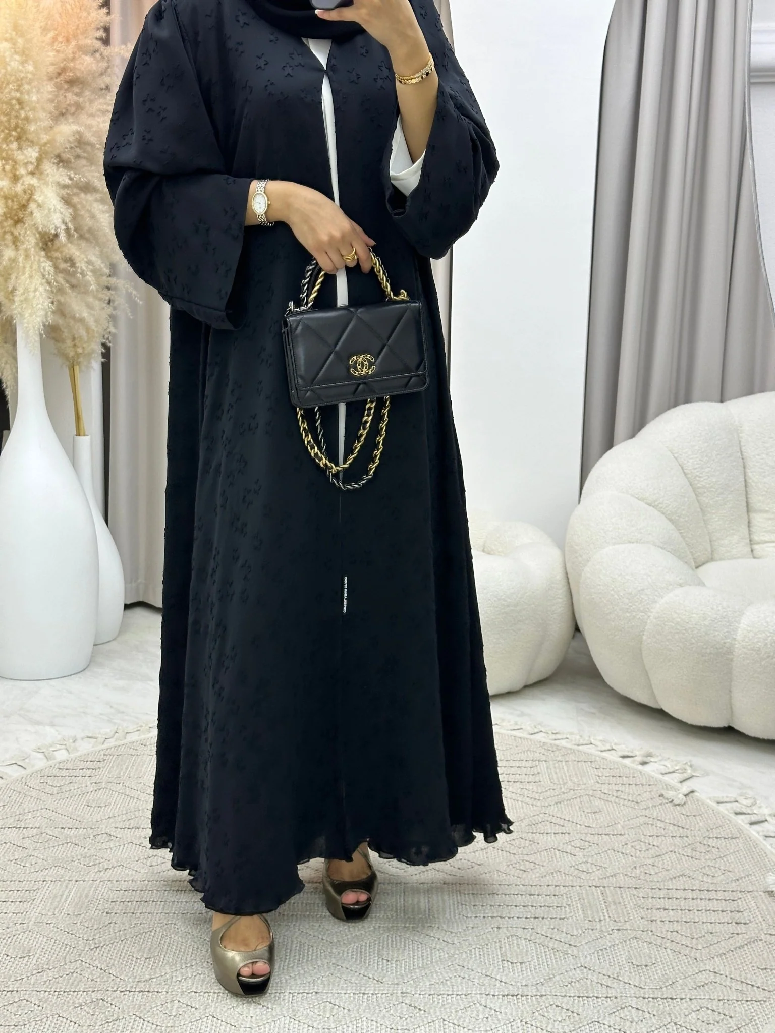 C 0332 Black Abaya - Image 7