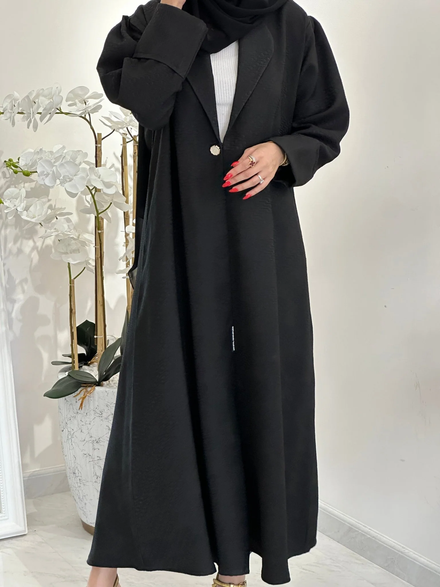 C 0342 Black Abaya - Image 4