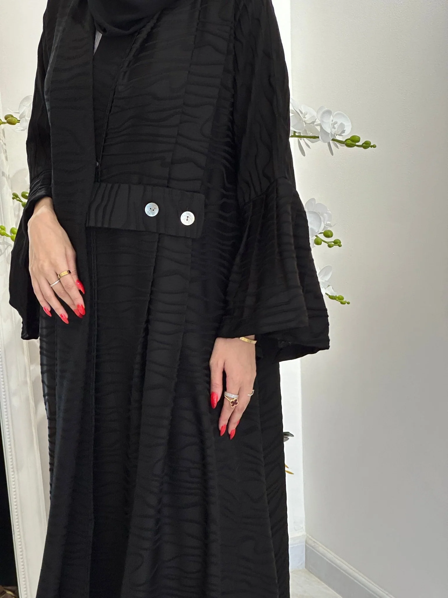 C 0343 Black Abaya - Image 5