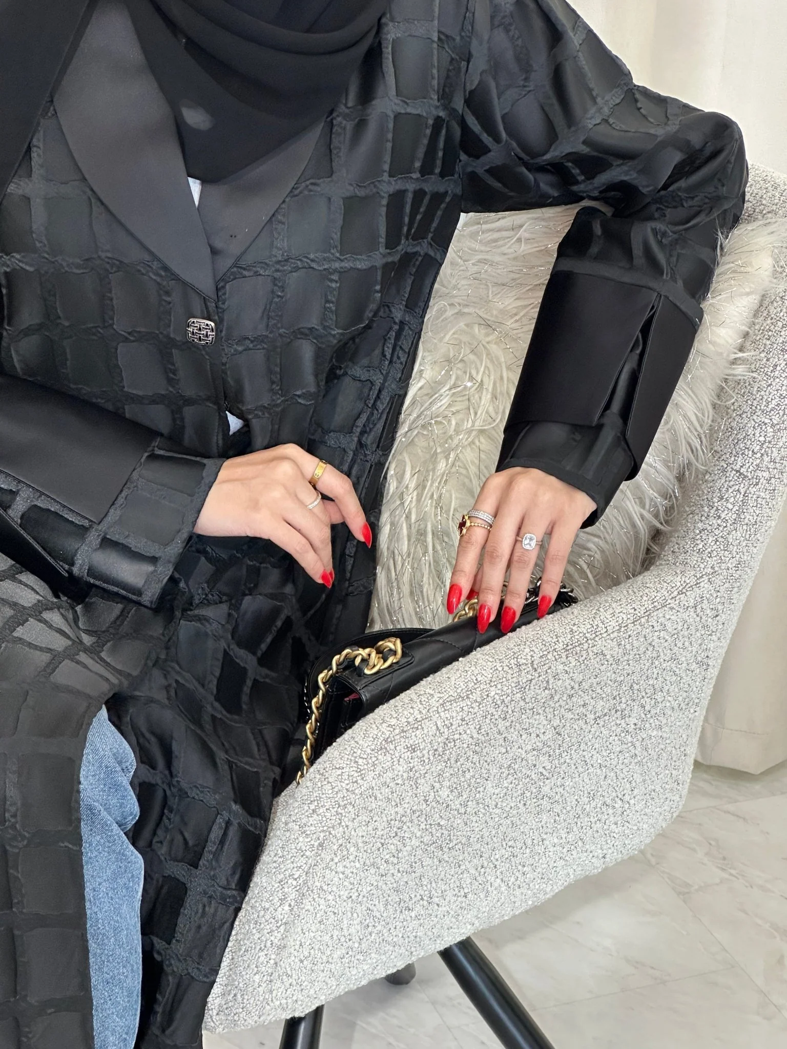 C 0347 Black Abaya - Image 8
