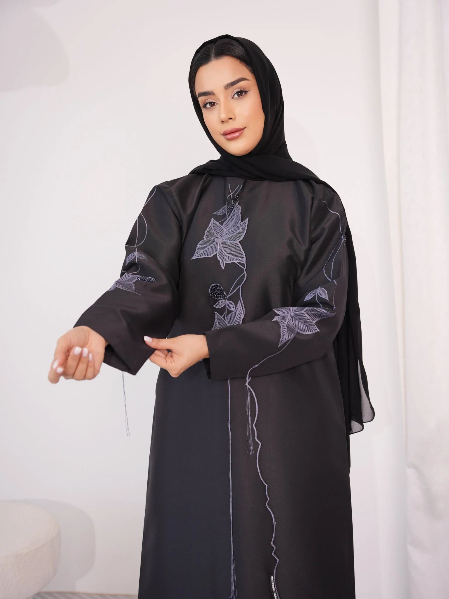 C 0379 Black Abaya - Image 4