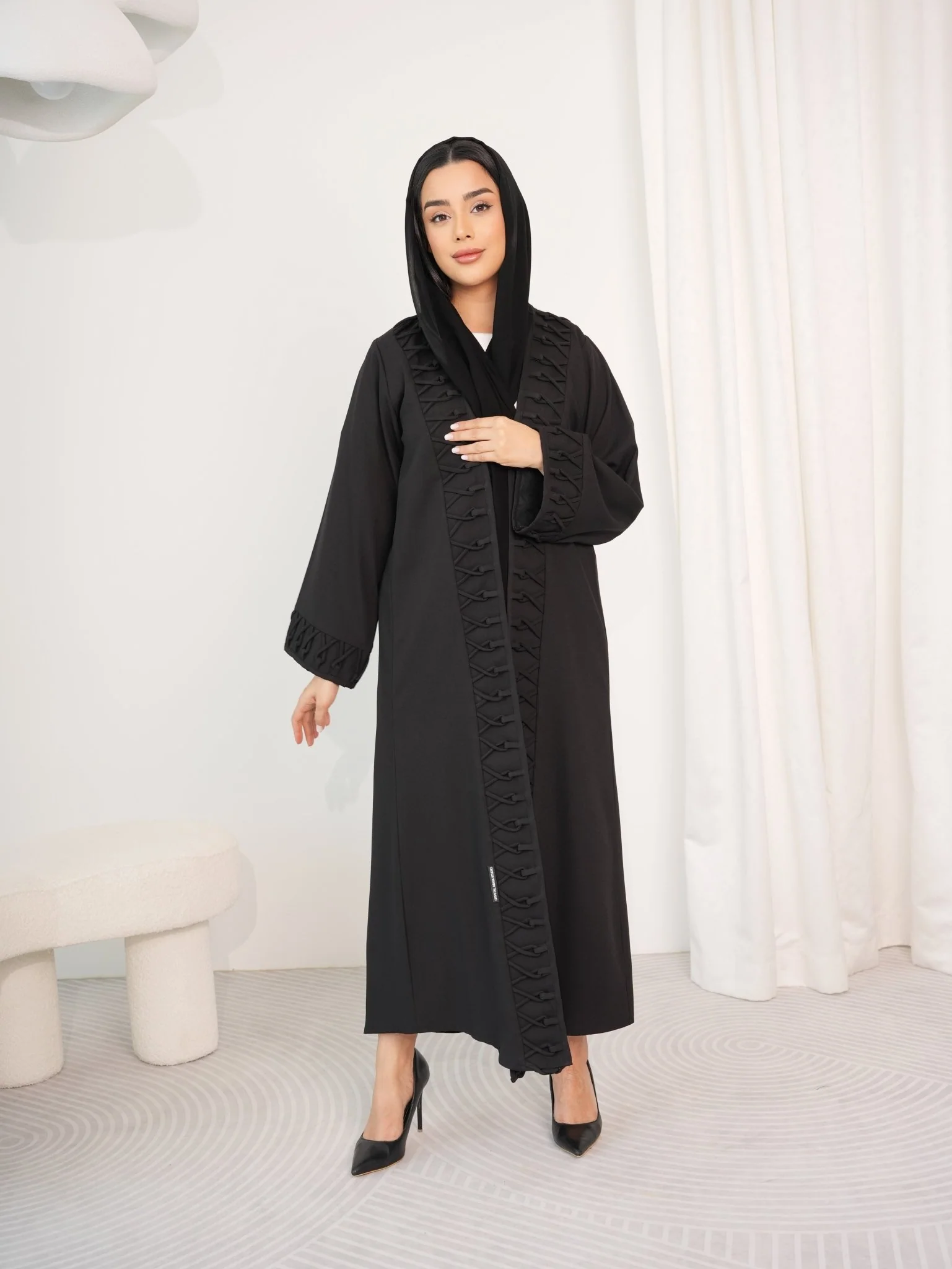 C 0390 Black Abaya - Image 4
