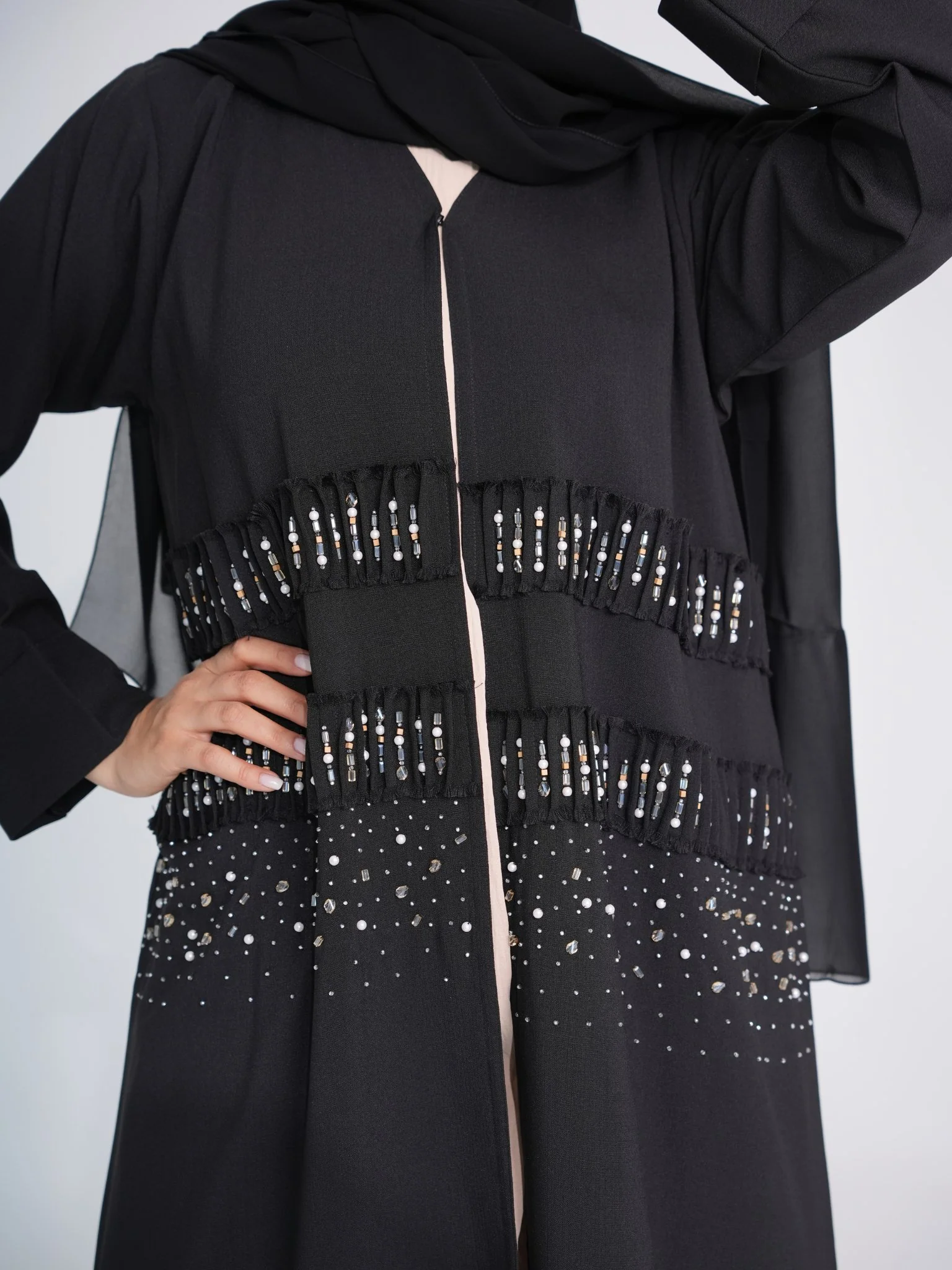 C 0392 Black Abaya - Image 3