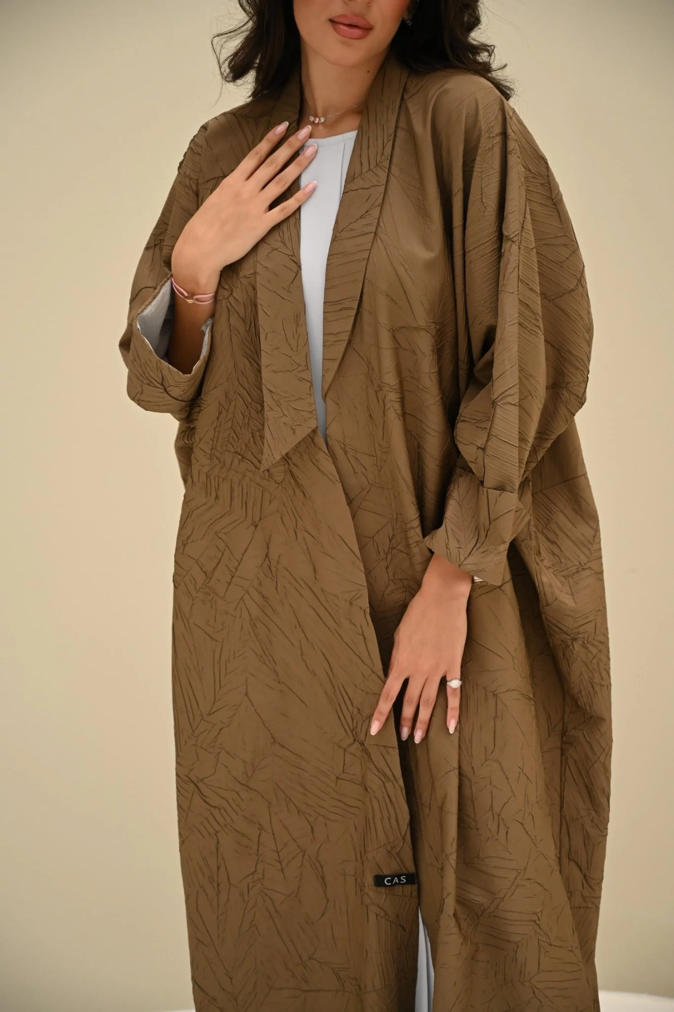 C 0427 Camel Bisht Abaya - Image 2
