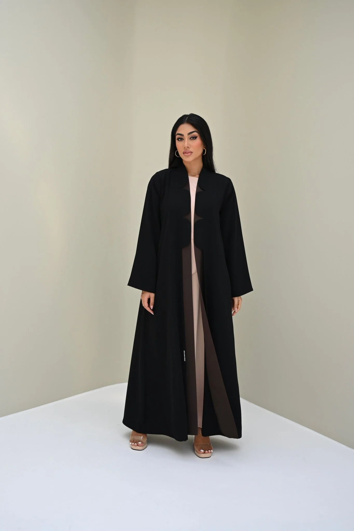 C 0515 Black Work Abaya - Image 4