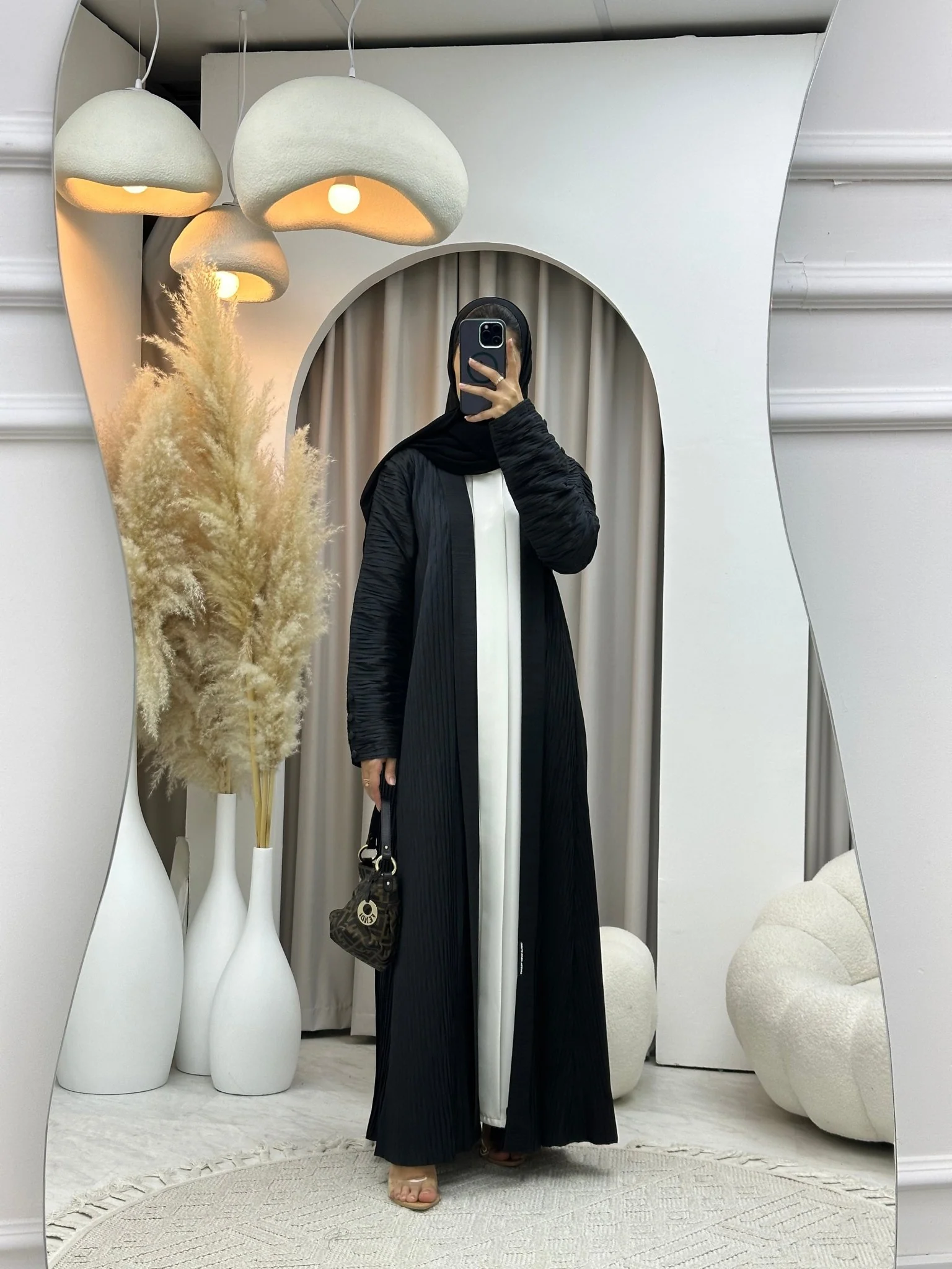 C 0576 Black Abaya - Image 3
