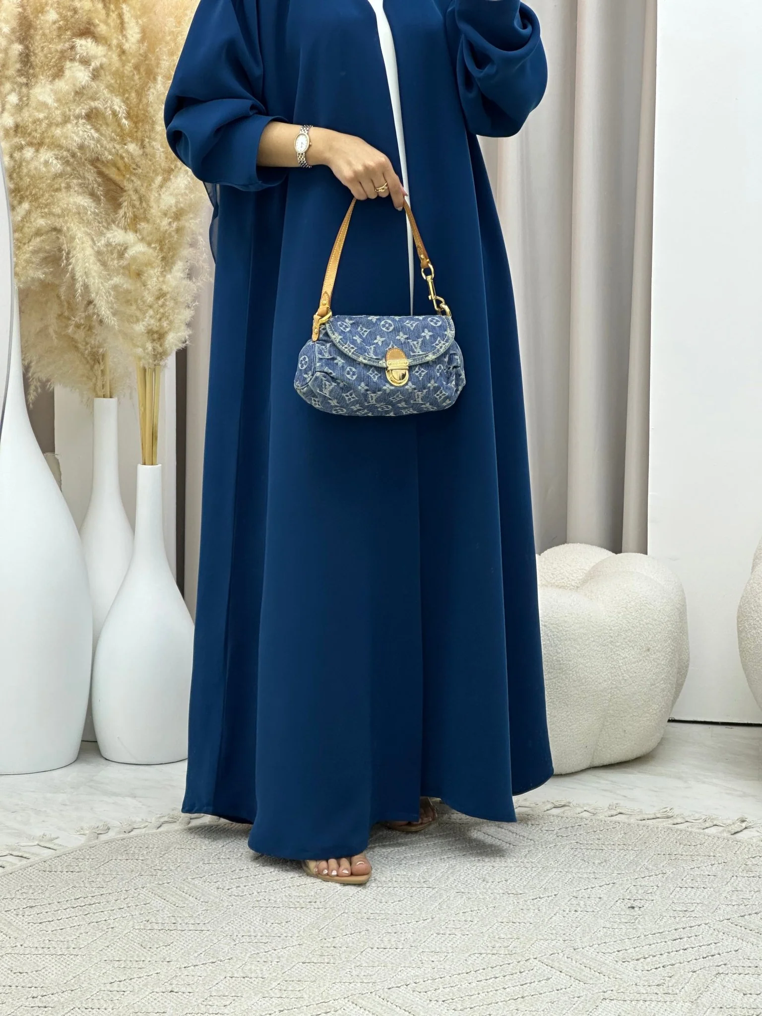 C 0582 Teal Abaya - Image 5