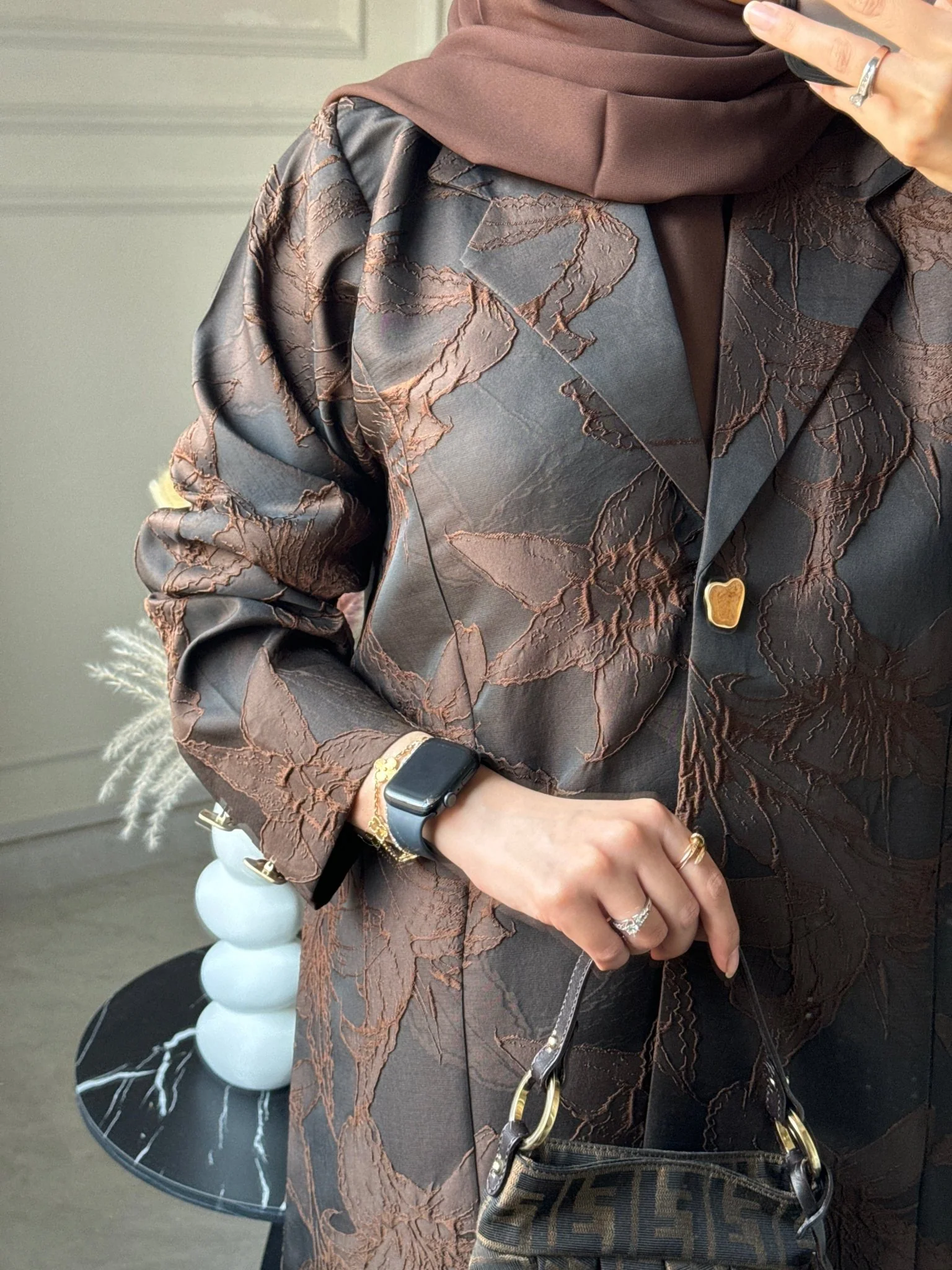 C 0622 Brown Abaya - Image 3