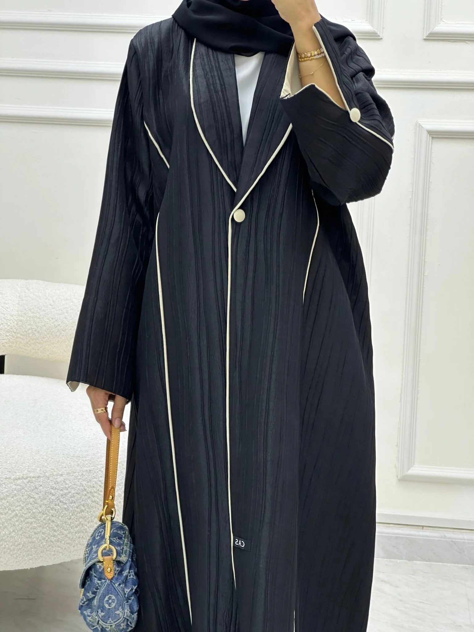 C 0623 Black Abaya - Image 5