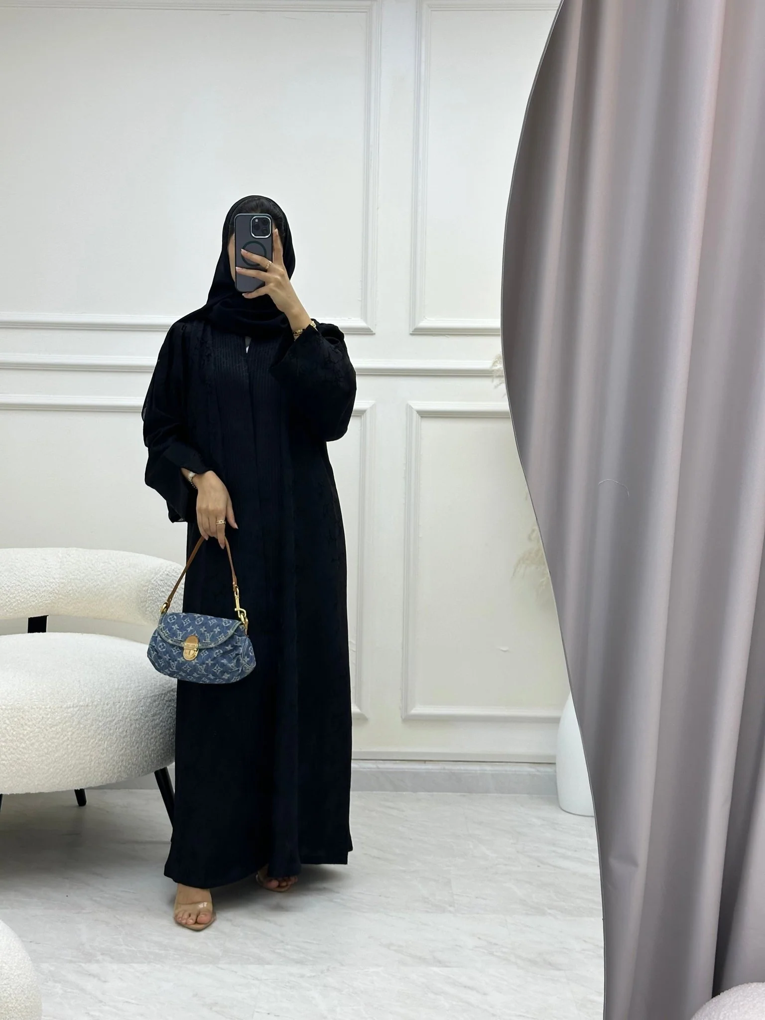 C 0626 Black Abaya - Image 7