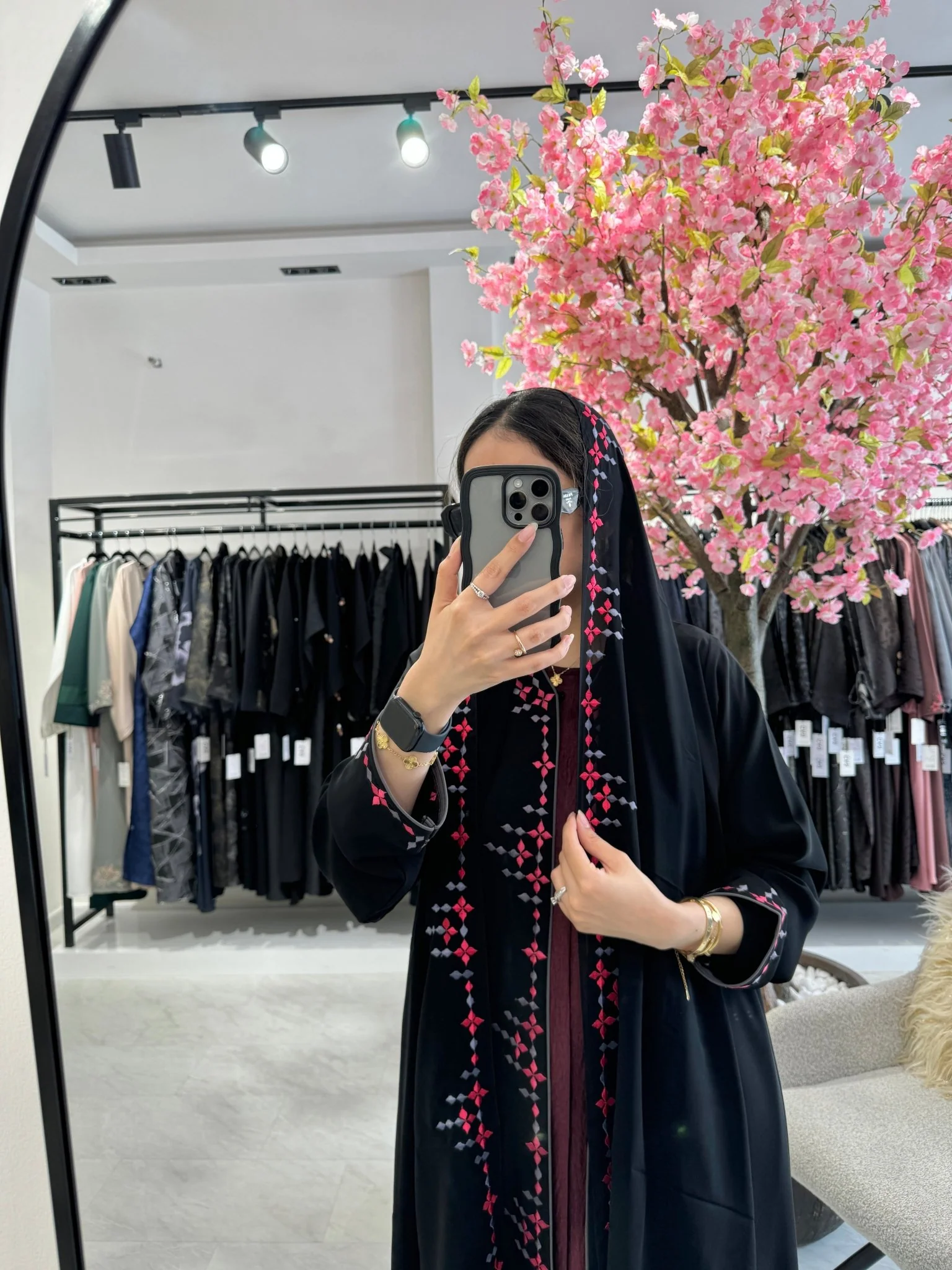 C 0747 Black Abaya - Image 4