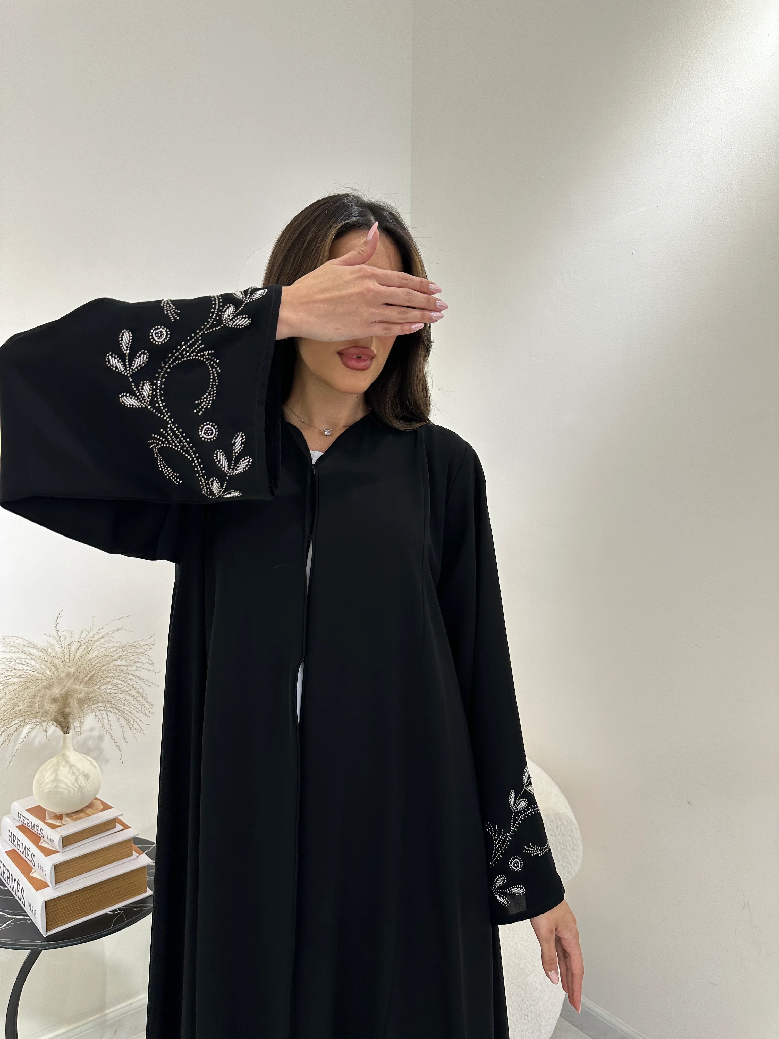C 0866 Black Eid Abaya - Image 7