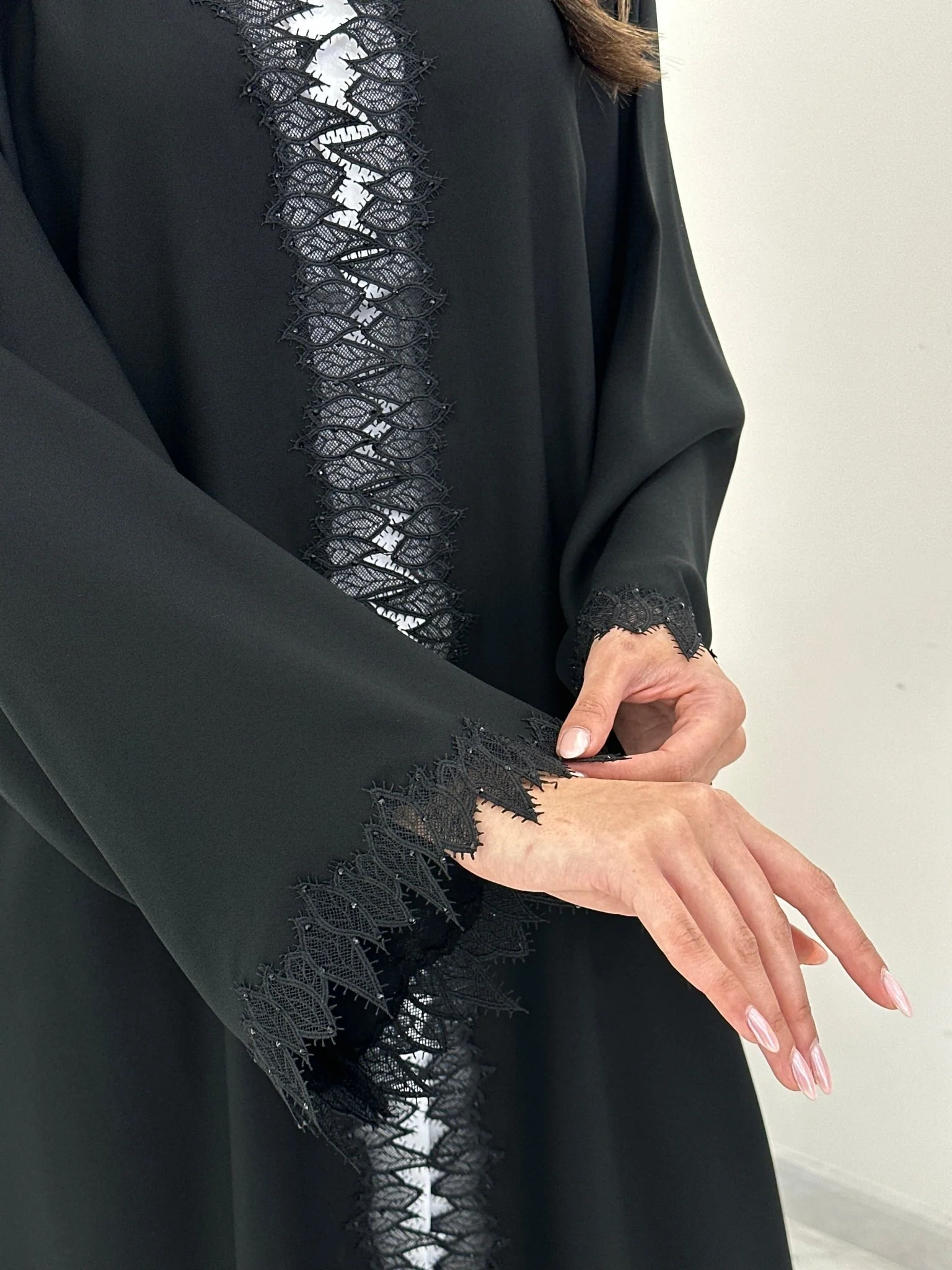 C 0870 Lace Eid Abaya - Image 6