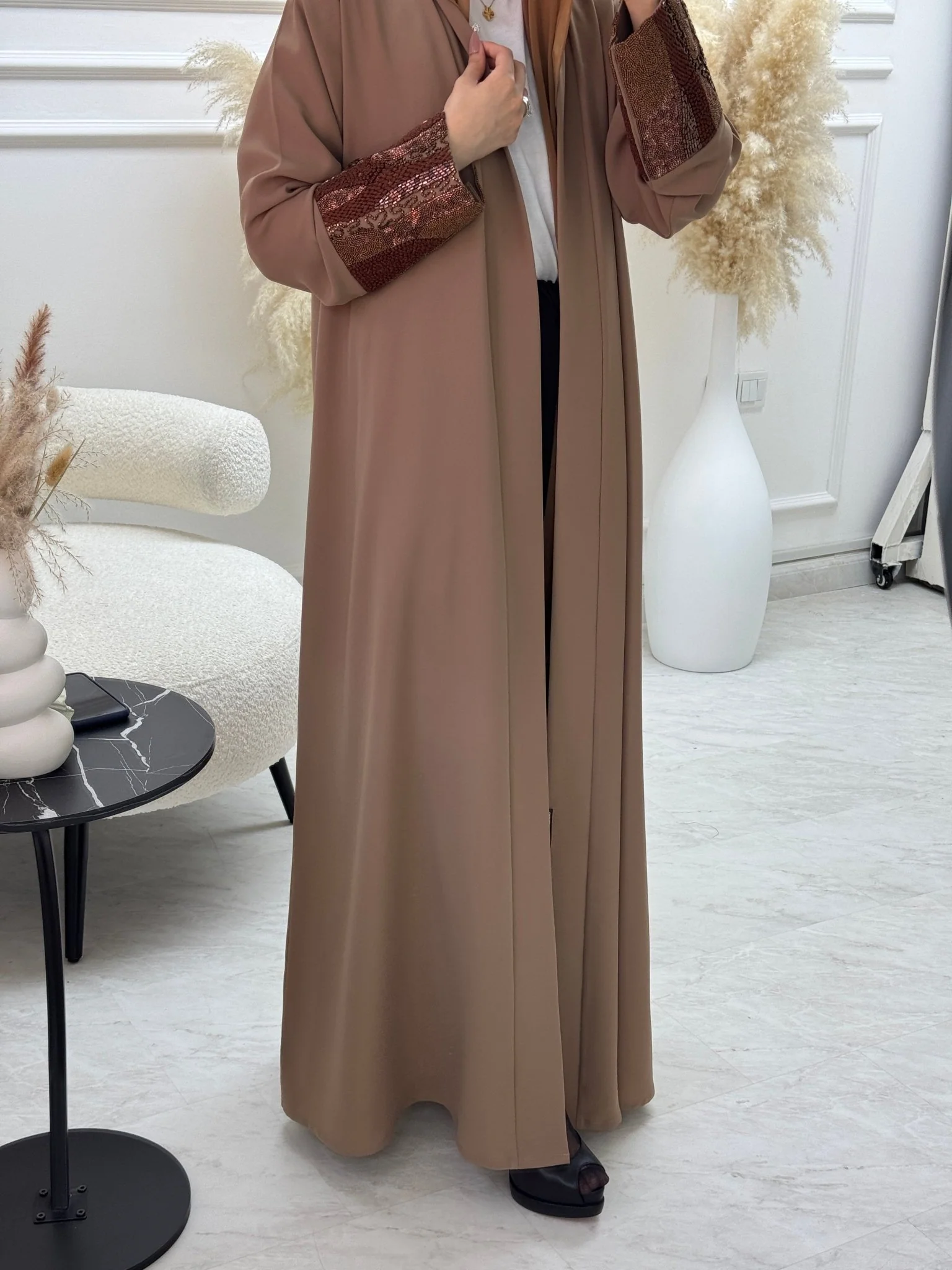 C 0875-04 Brown Eid Abaya - Image 6