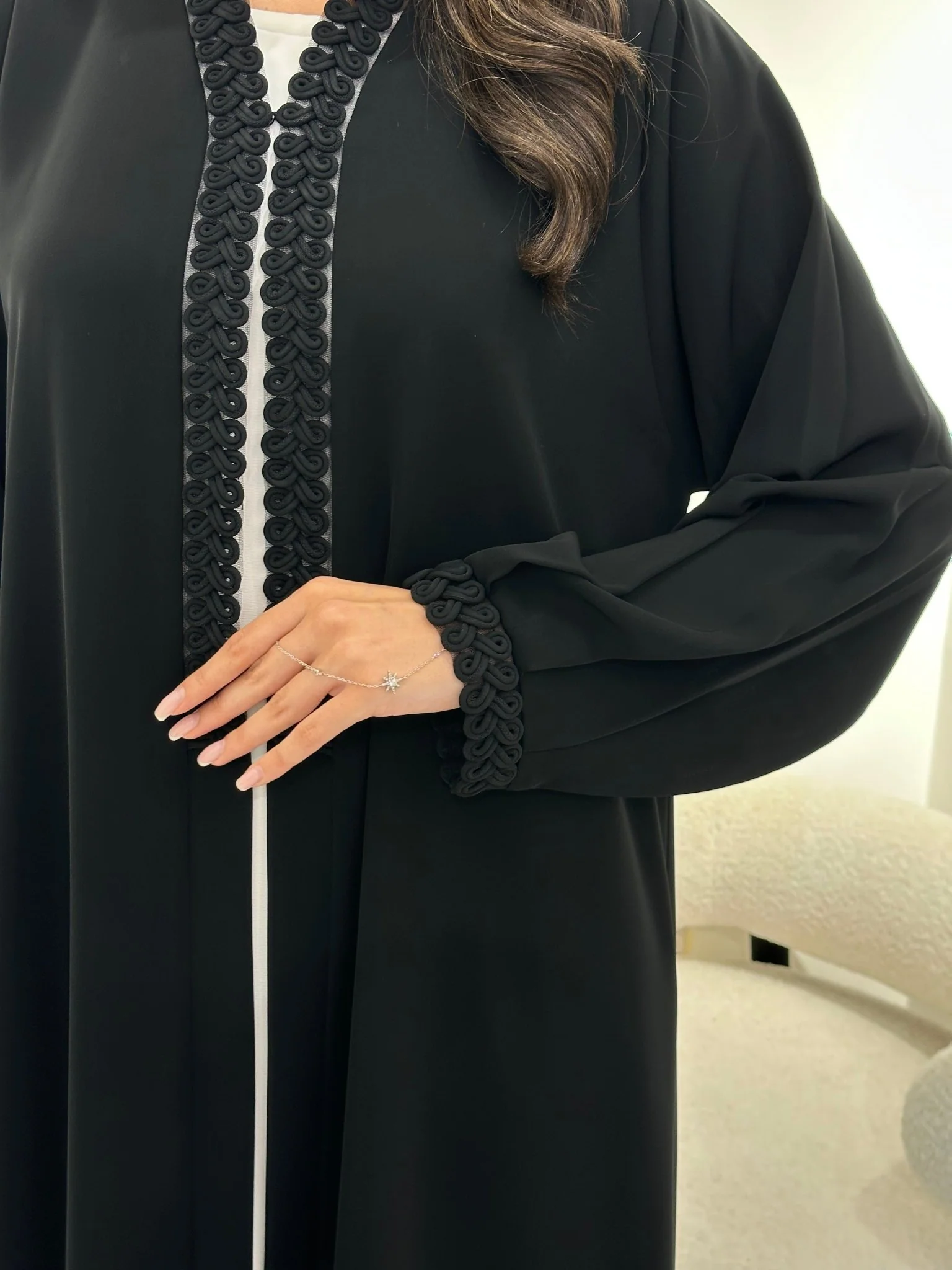 C 1014 Black Abaya - Image 2
