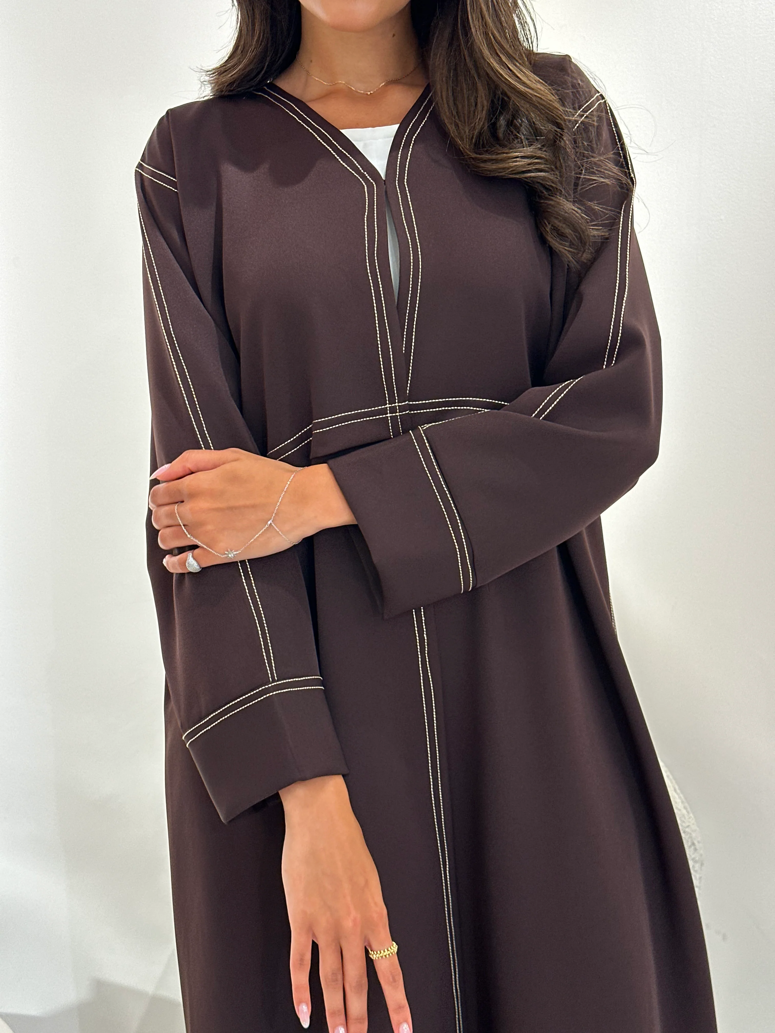 C 1053 Brown Abaya - Image 3
