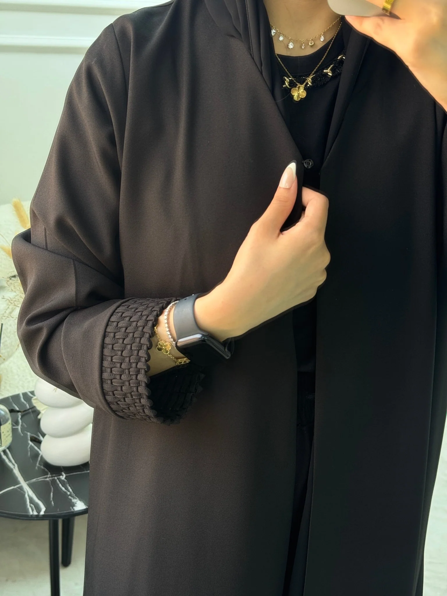 C 1062 Black Abaya - Image 2