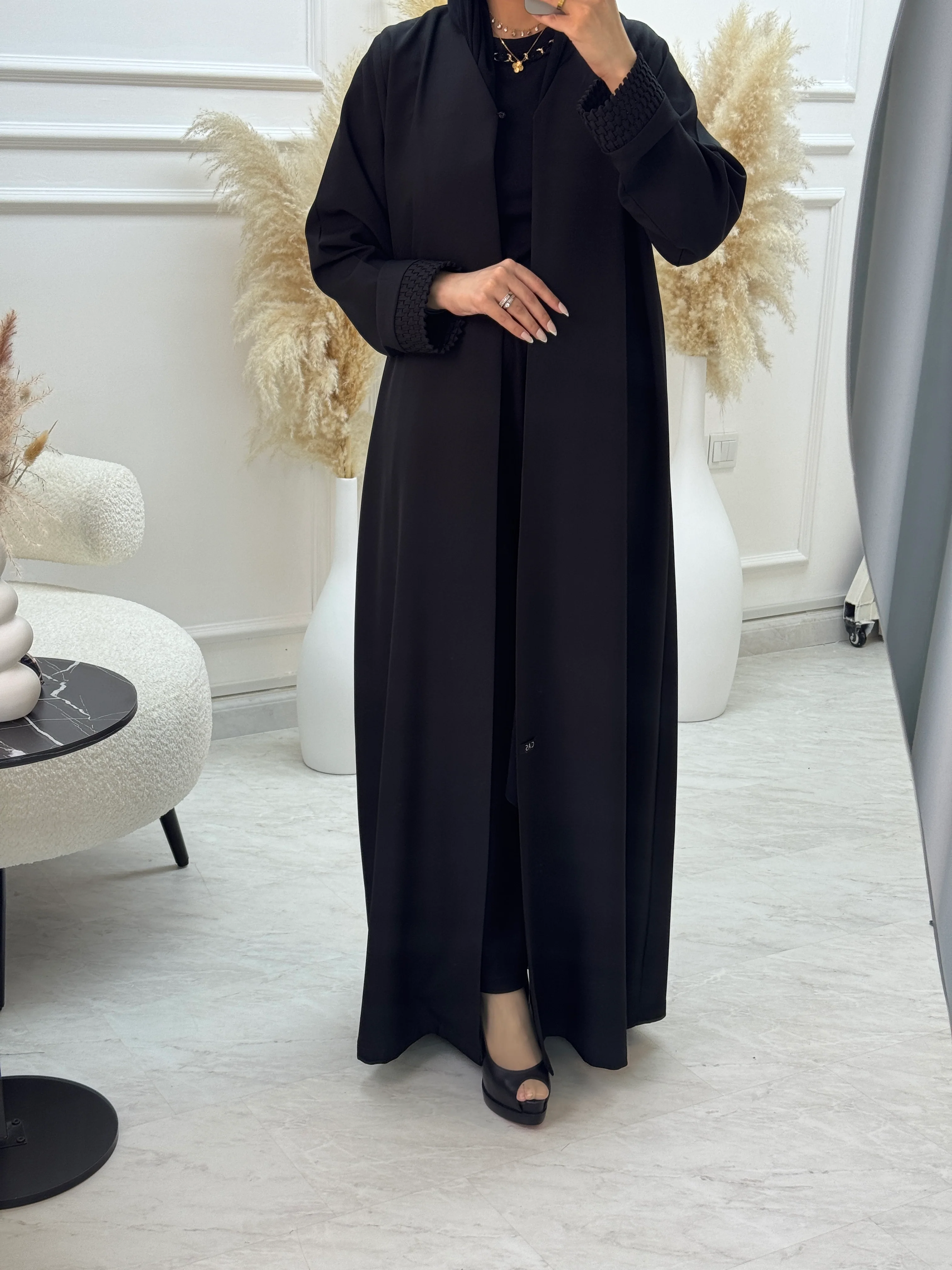 C 1062 Black Abaya - Image 3