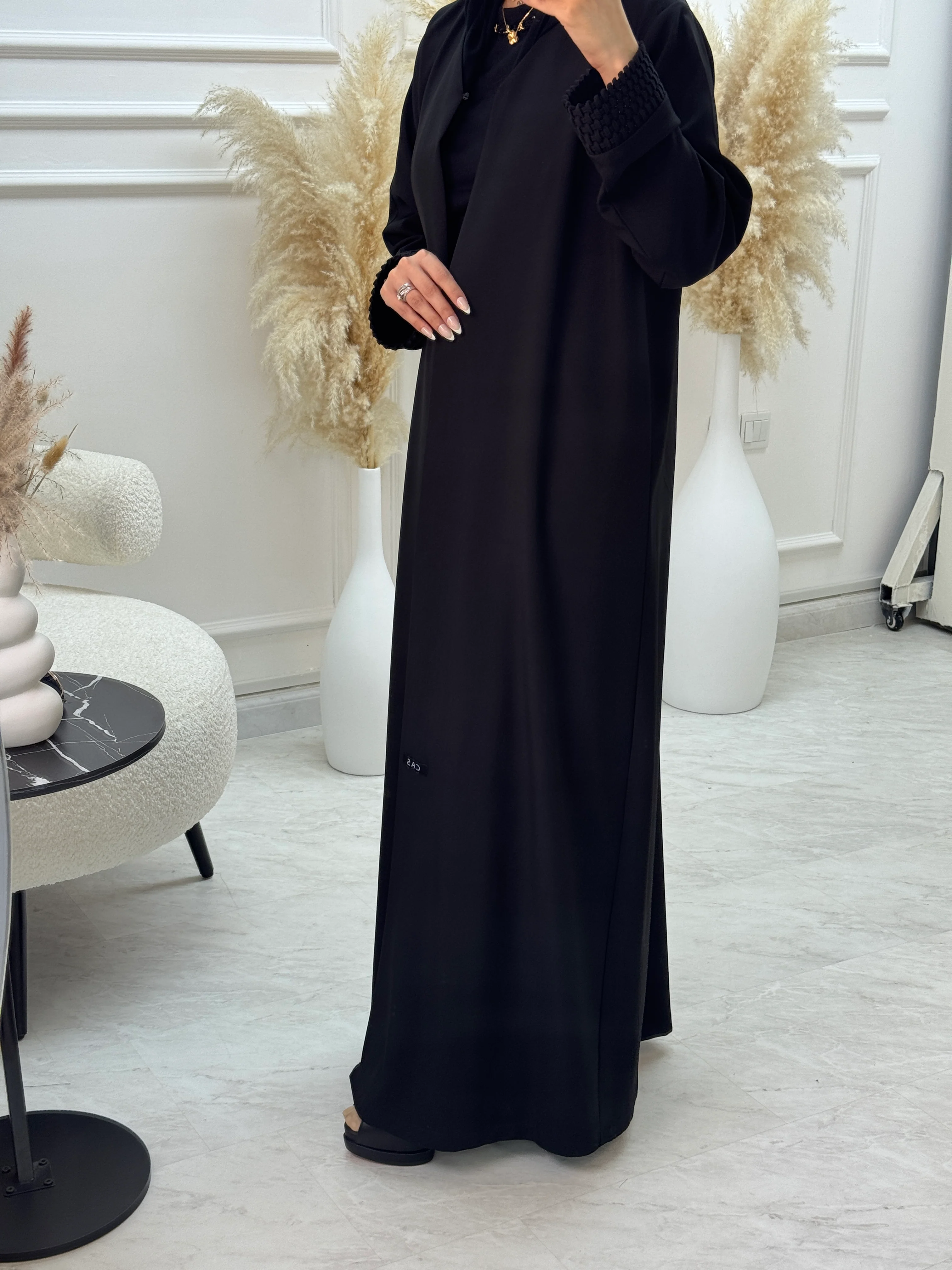 C 1062 Black Abaya - Image 4