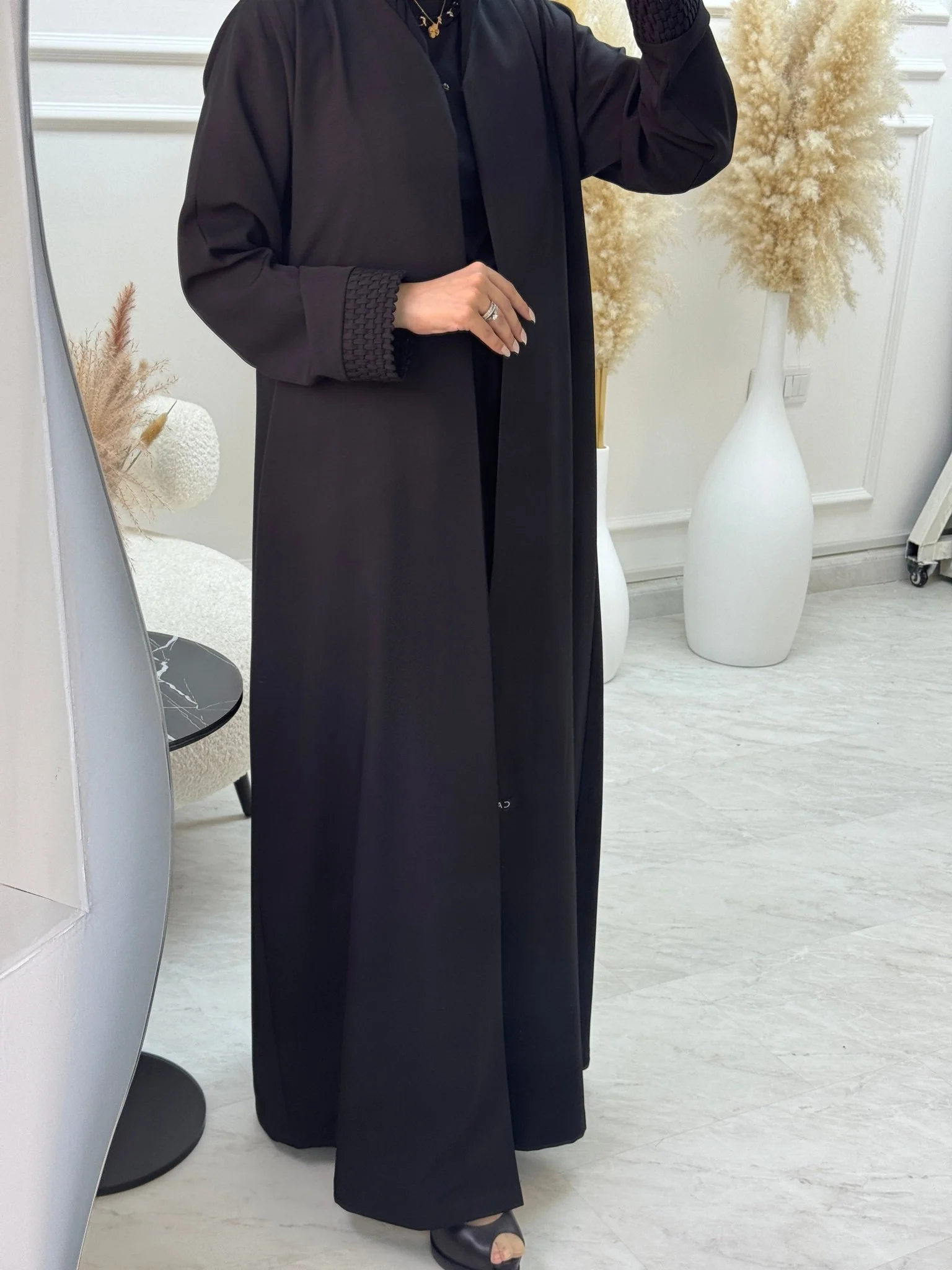 C 1062 Black Abaya - Image 5