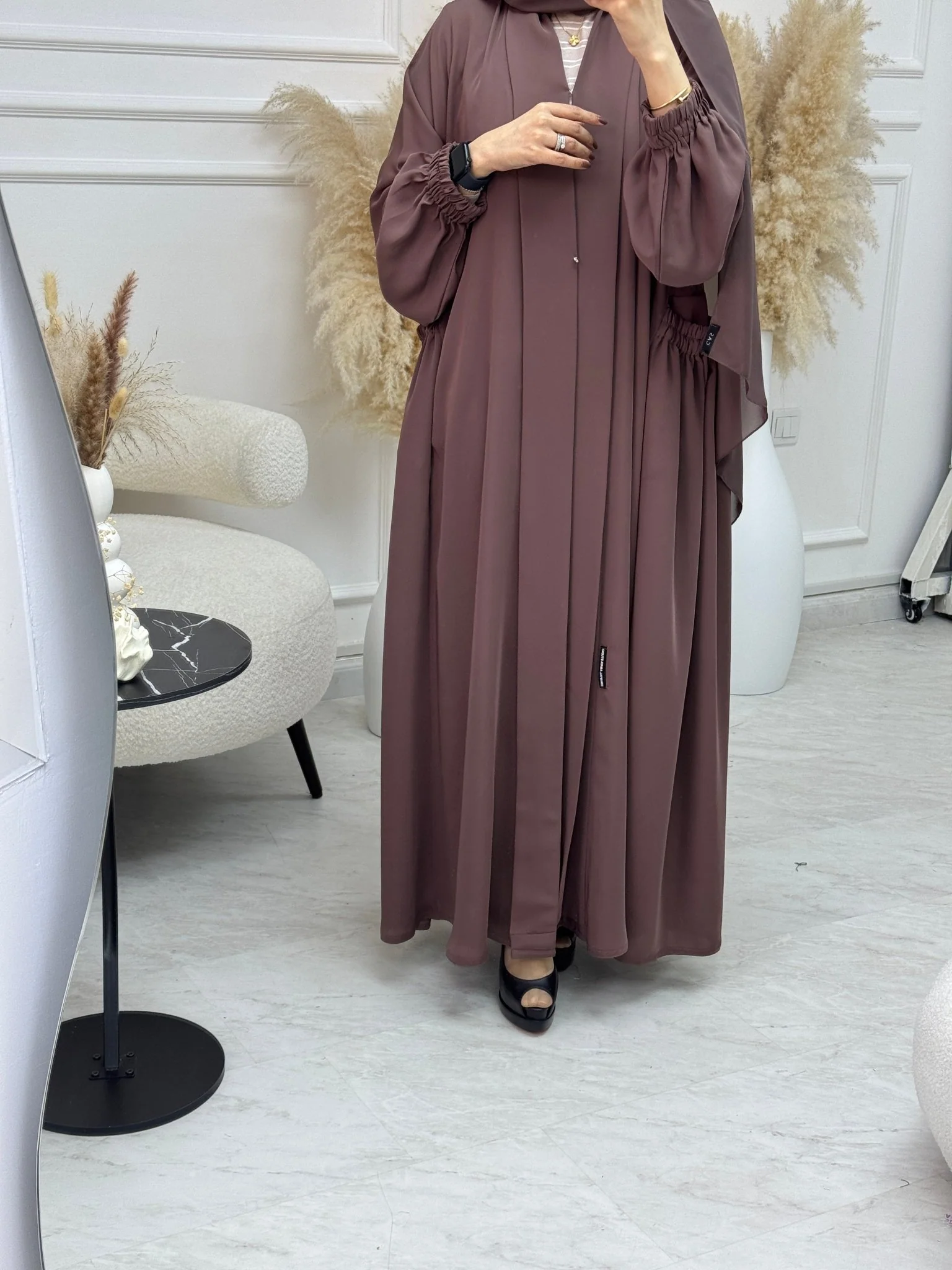 C 1092 Brown Abaya - Image 3