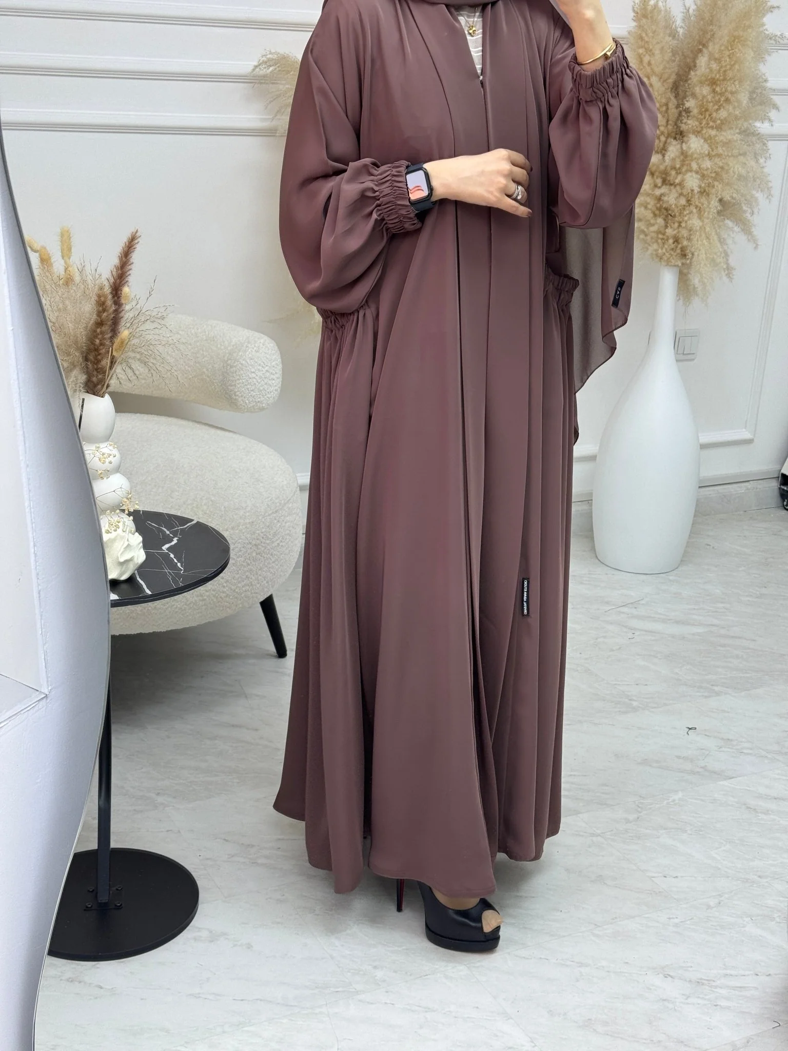 C 1092 Brown Abaya - Image 4