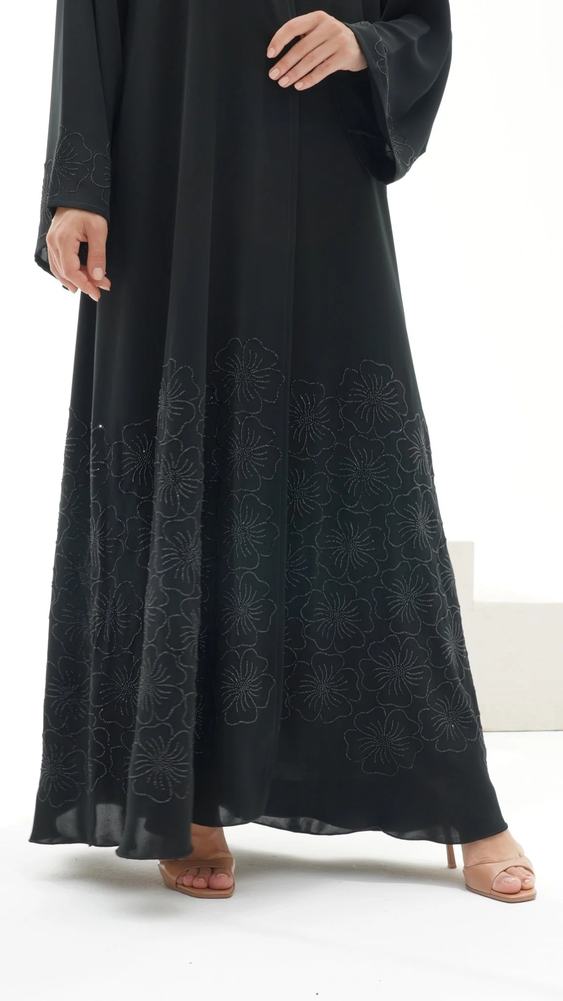 C 1119 Black Abaya - Image 3