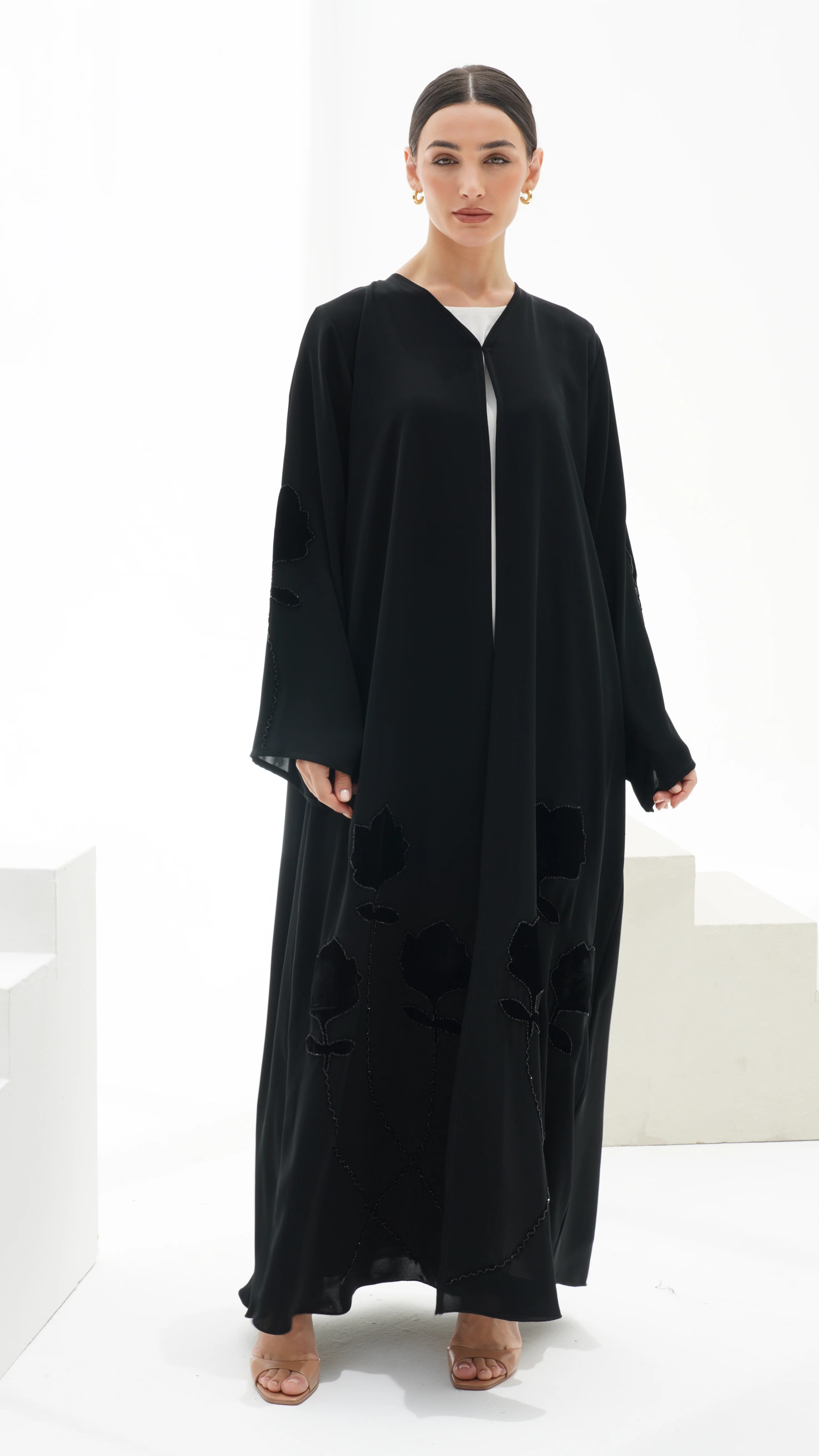 C 1122 Black Abaya - Image 5