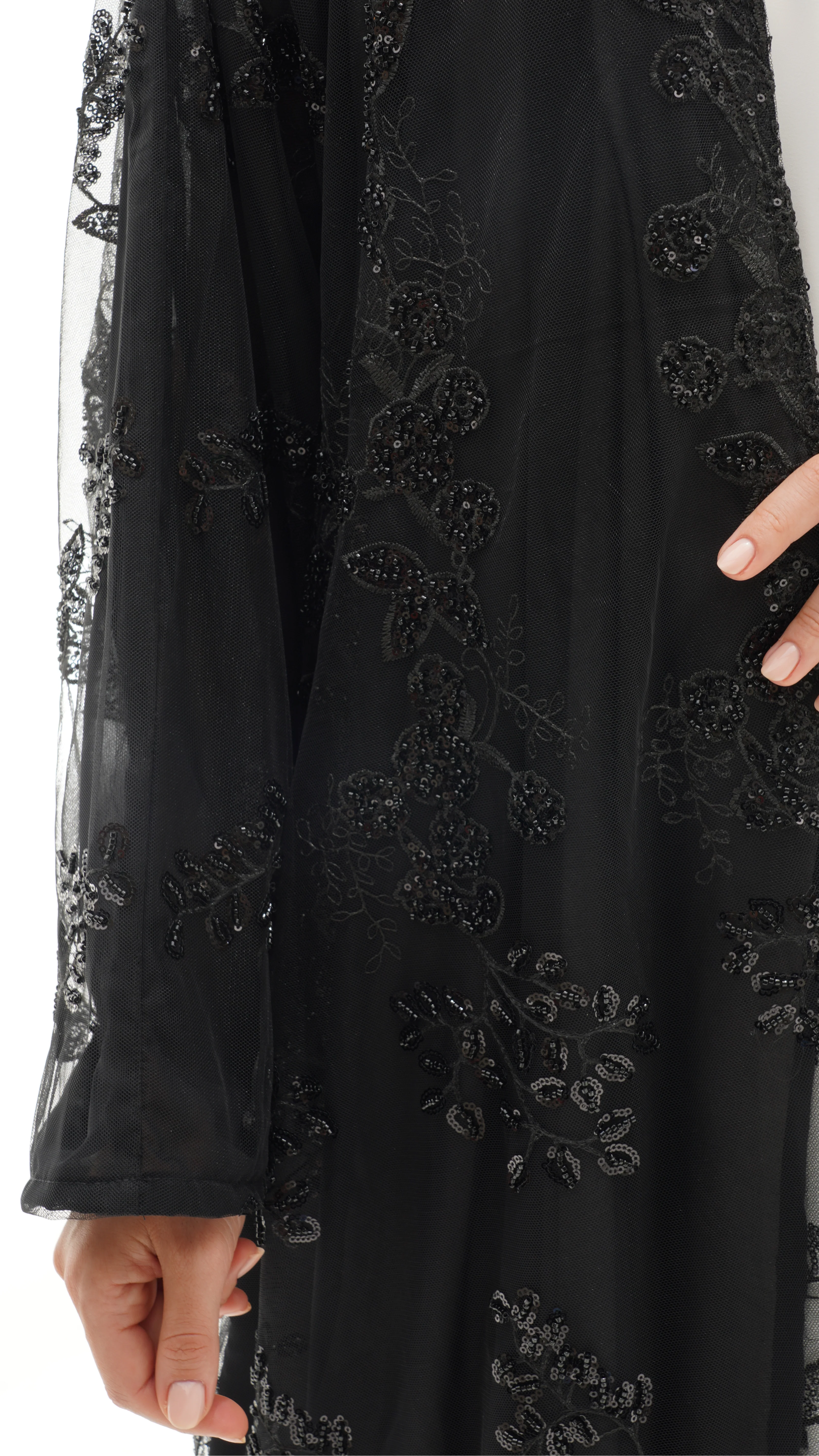 C 1127 Black Abaya - Image 7