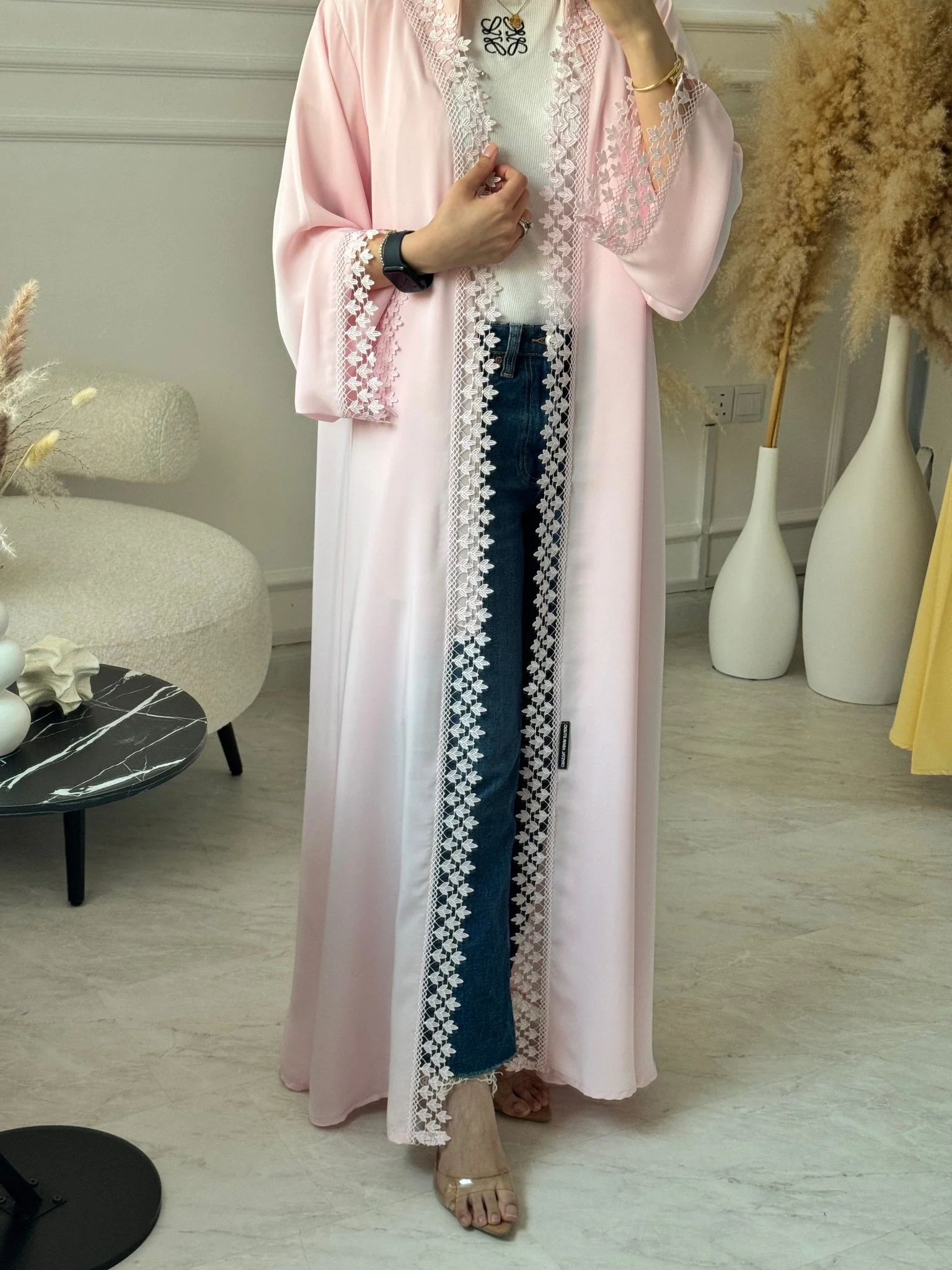 C 1130 Cupcake Lace Abaya - Image 4
