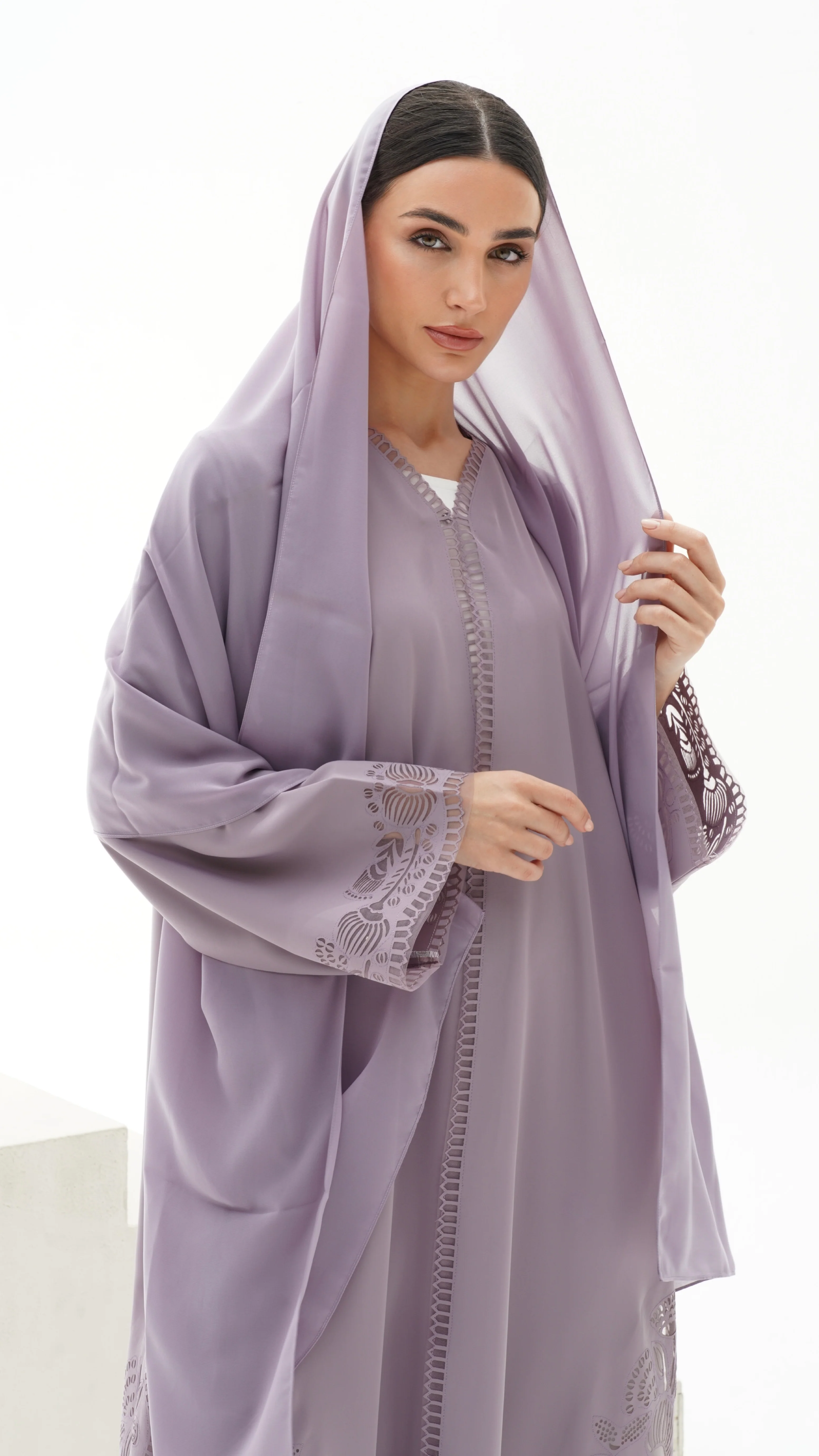 C 1144 Lilac Abaya - Image 8