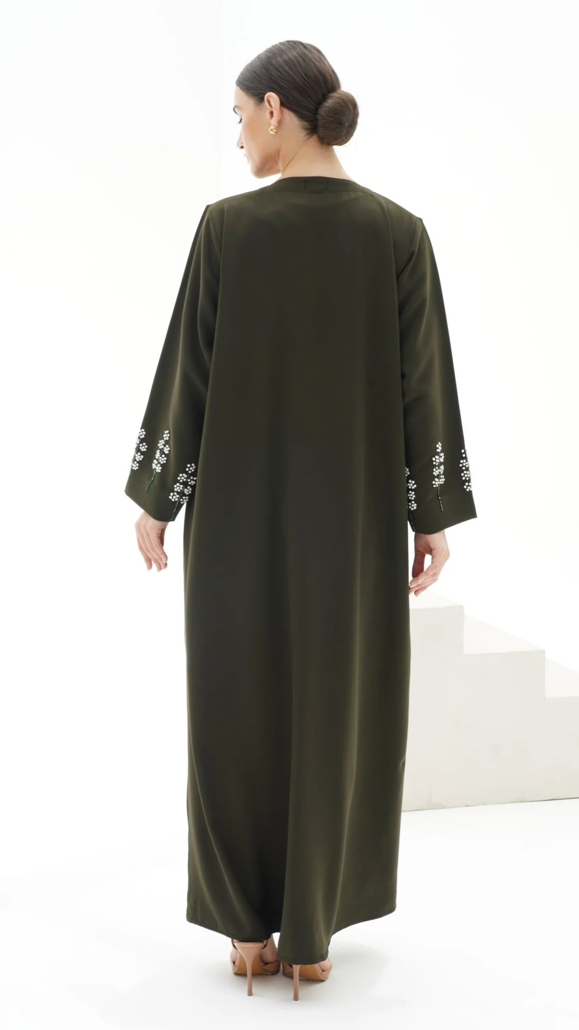 C 1145 Green Abaya - Image 3