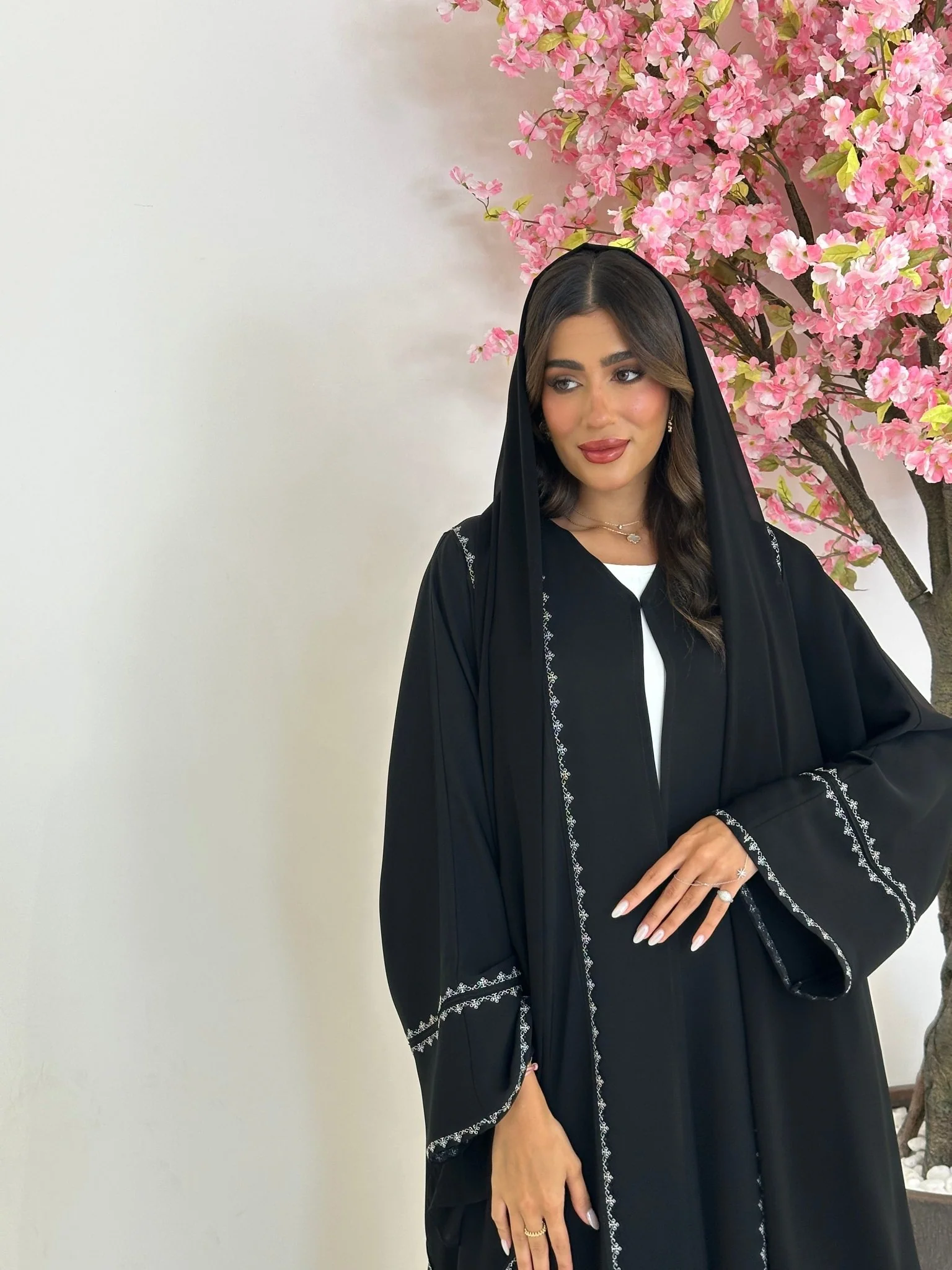 C 1183 Black Abaya - Image 8