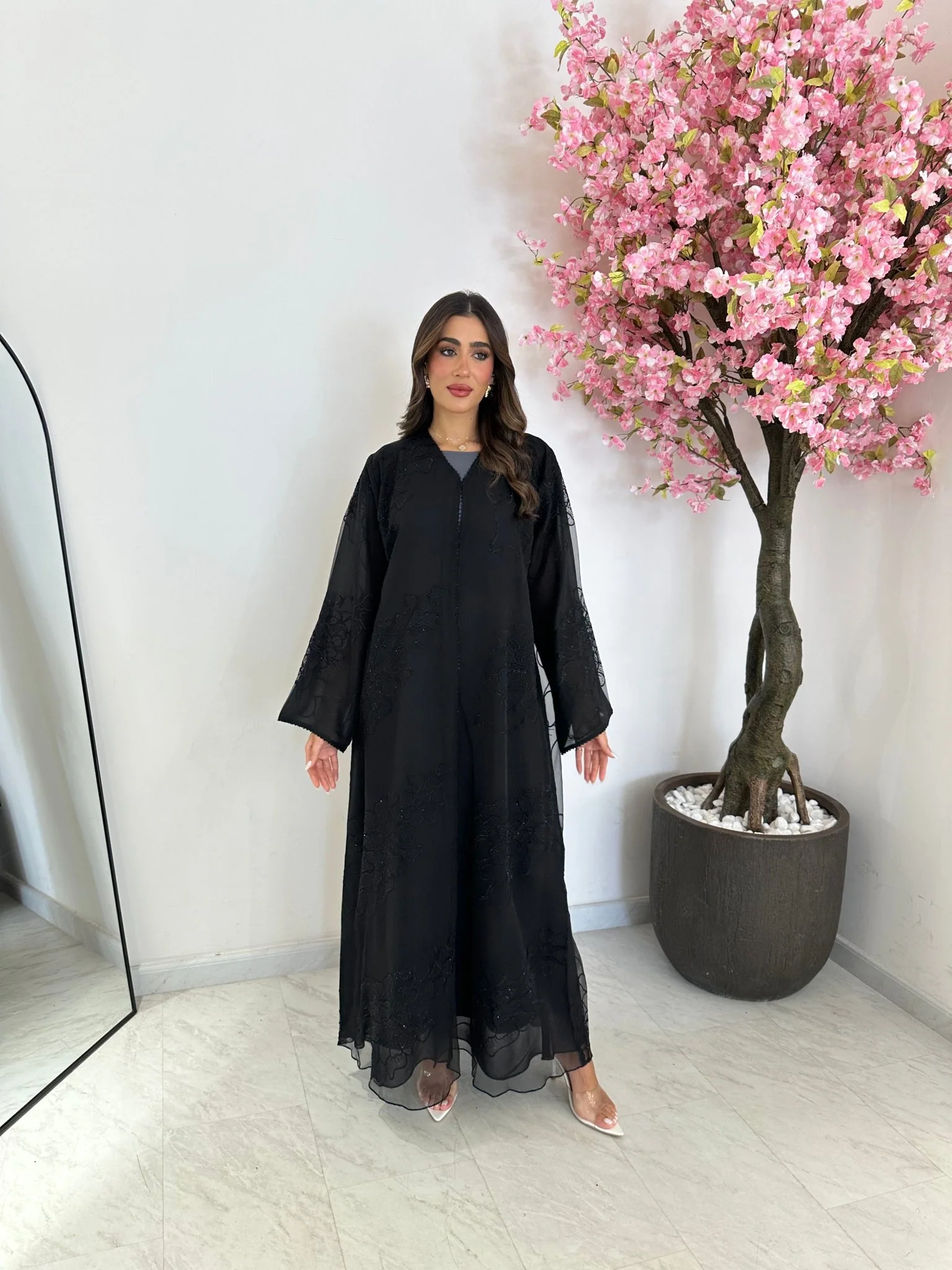 C 1199 Black Abaya - Image 4