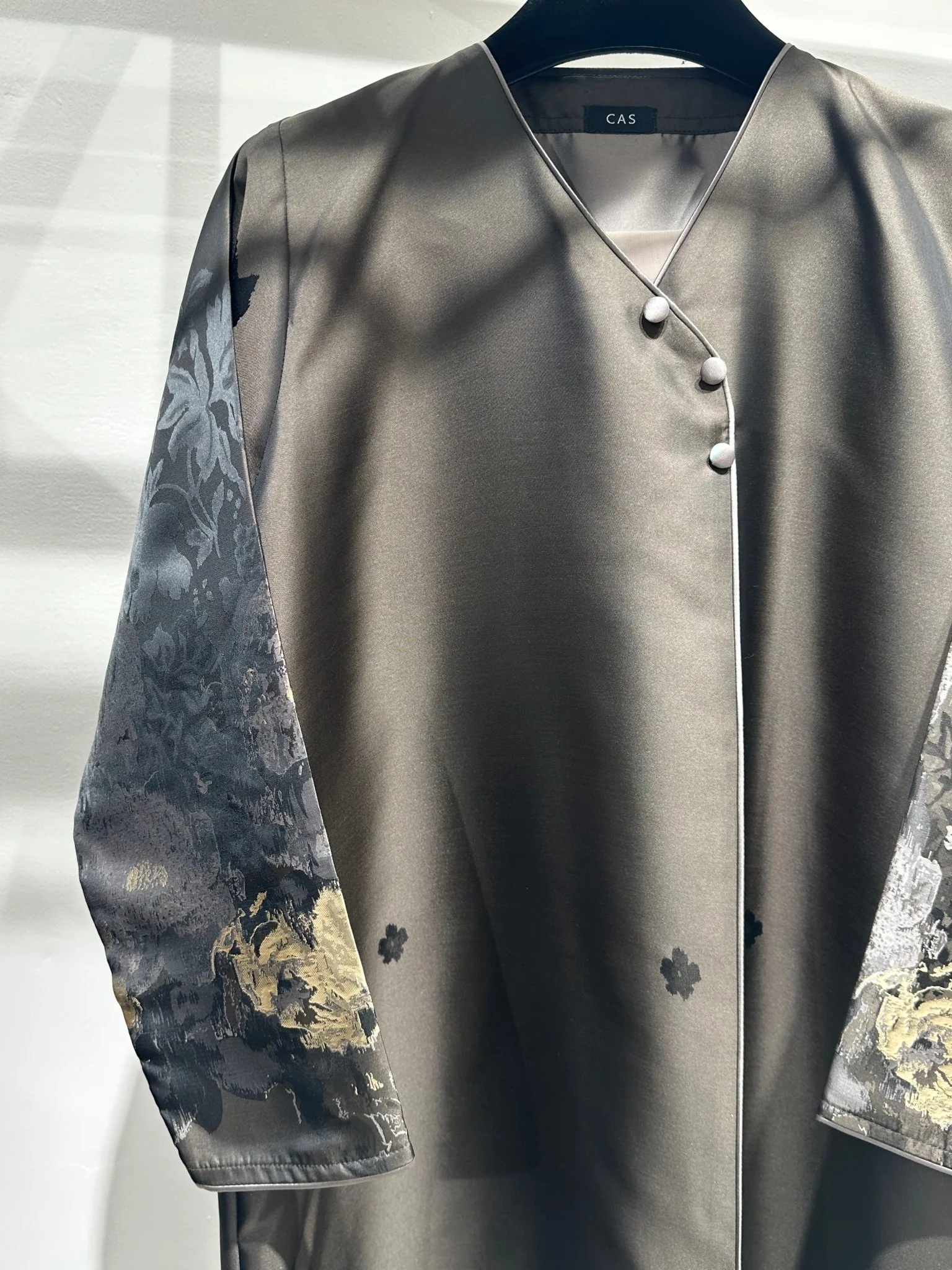 C 1255-04 Bronze Printed Abaya - Image 3