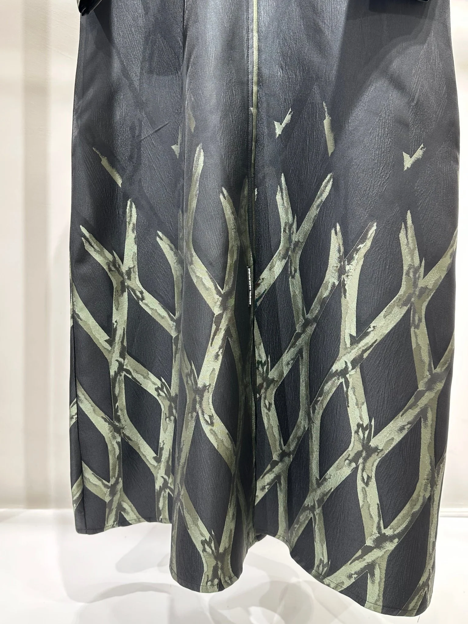 C 1257-02 Cypress Green Printed Abaya - Image 9