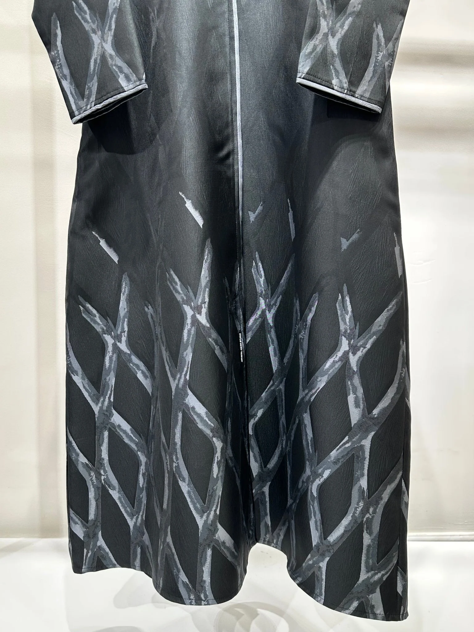 C 1257-03 Cobalt Blue Printed Abaya - Image 4