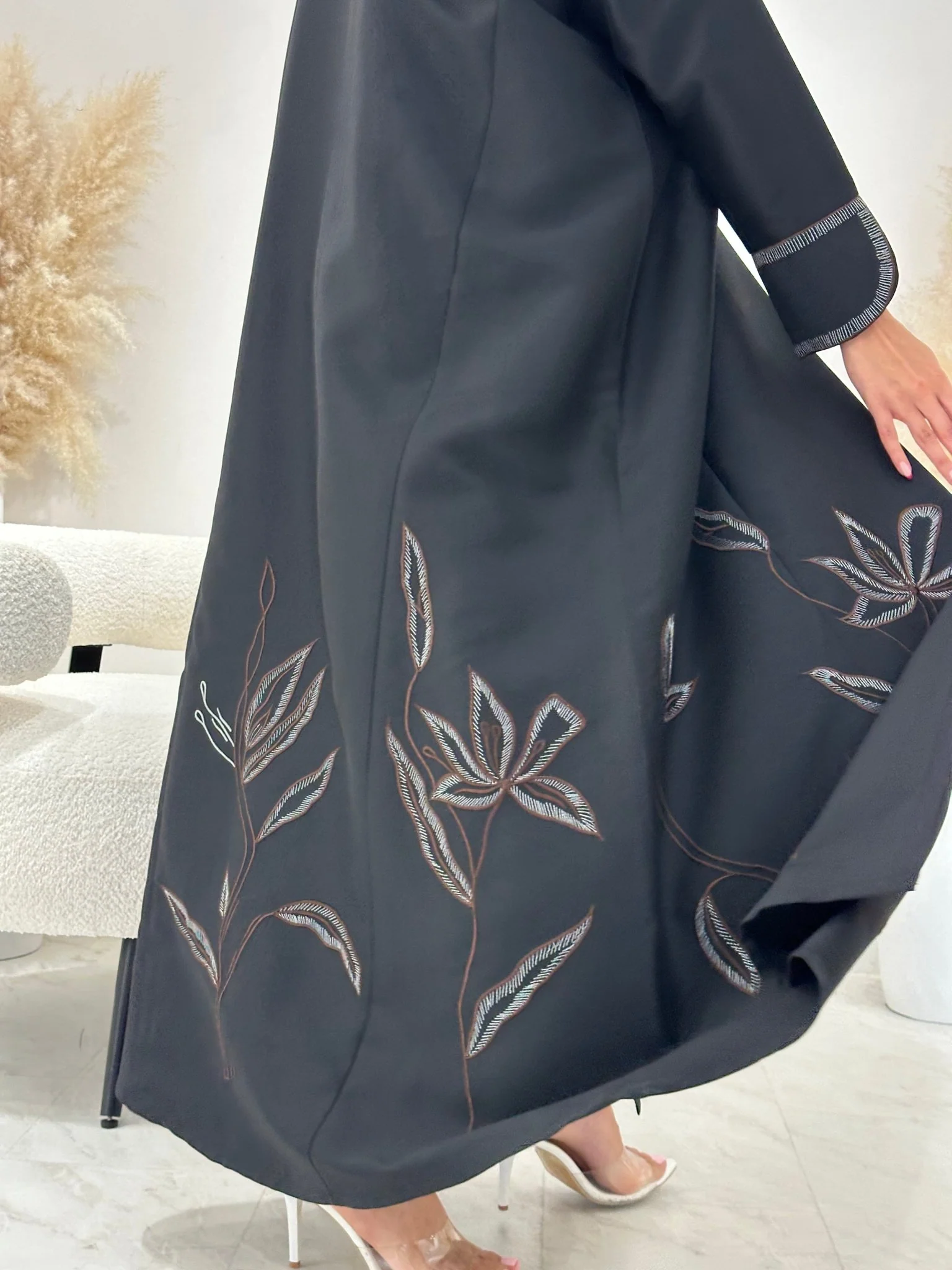 C 1273 Black Abaya - Image 2