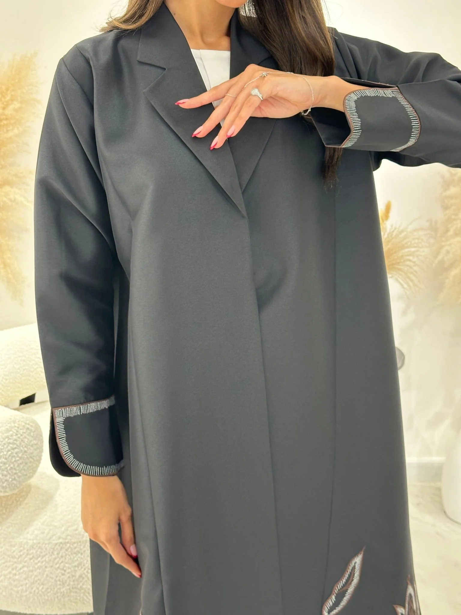 C 1273 Black Abaya - Image 3