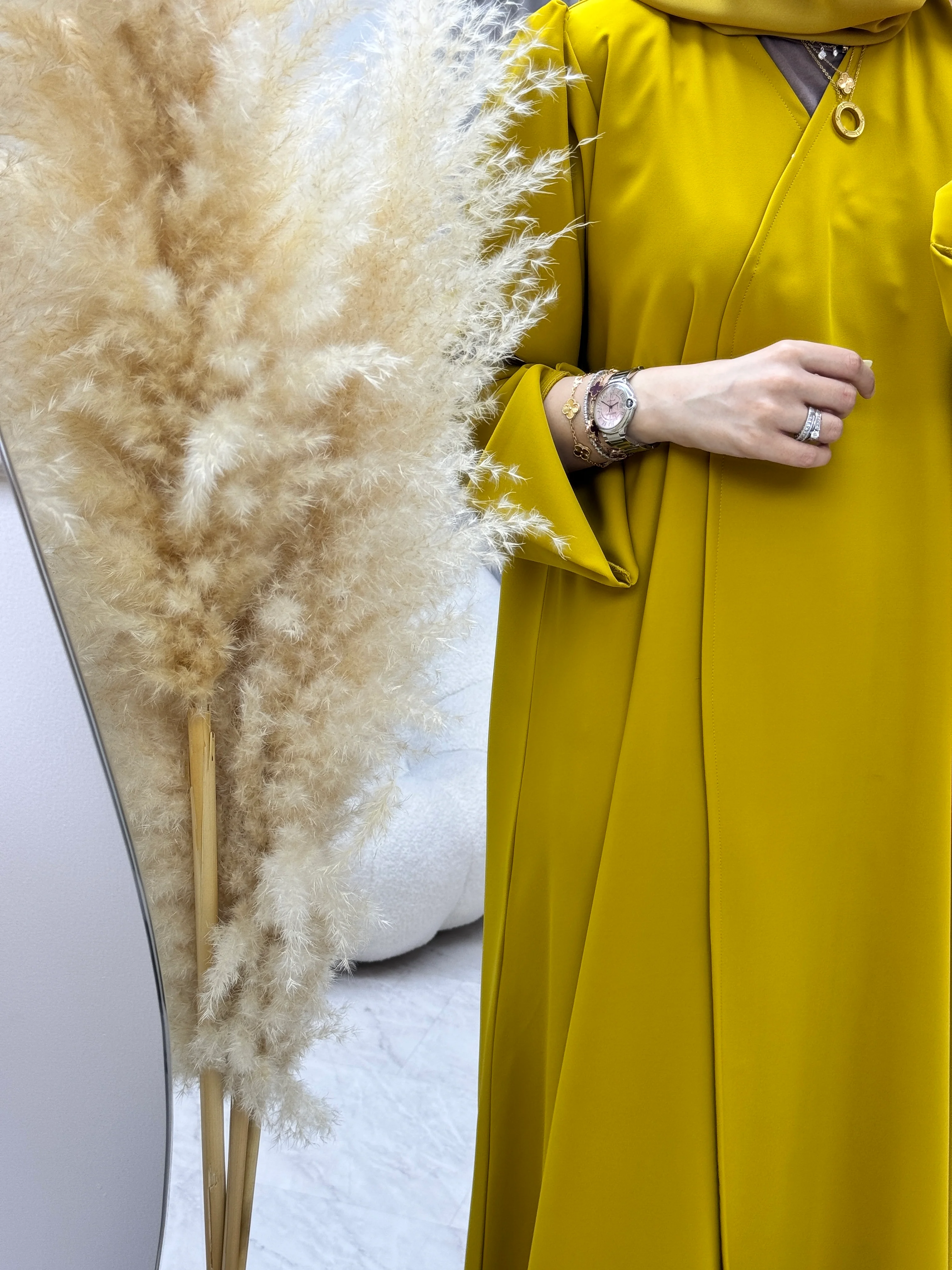 C 1281-04 Mustard Spice Abaya - Image 3