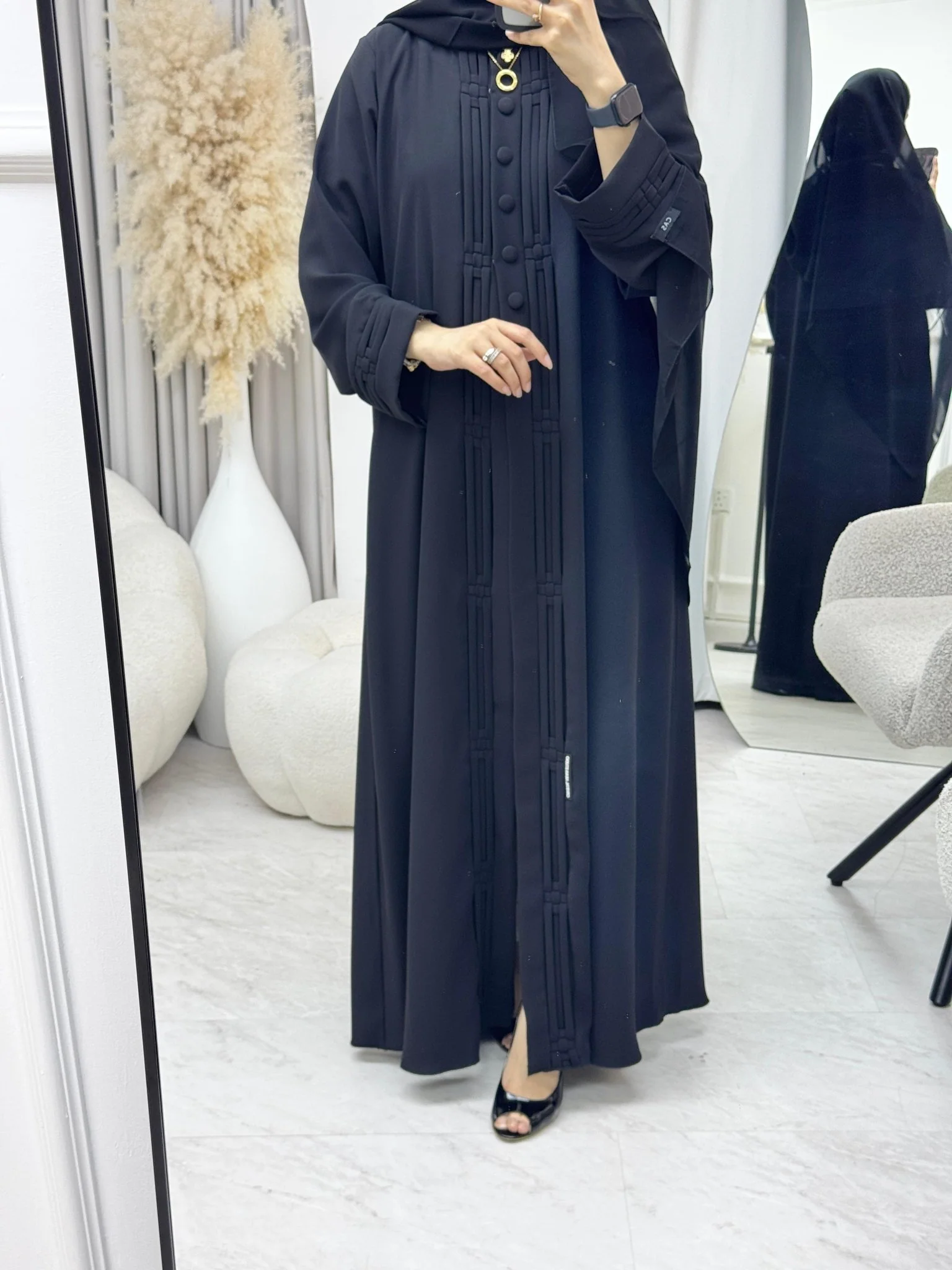 C 1333 Black Abaya - Image 5