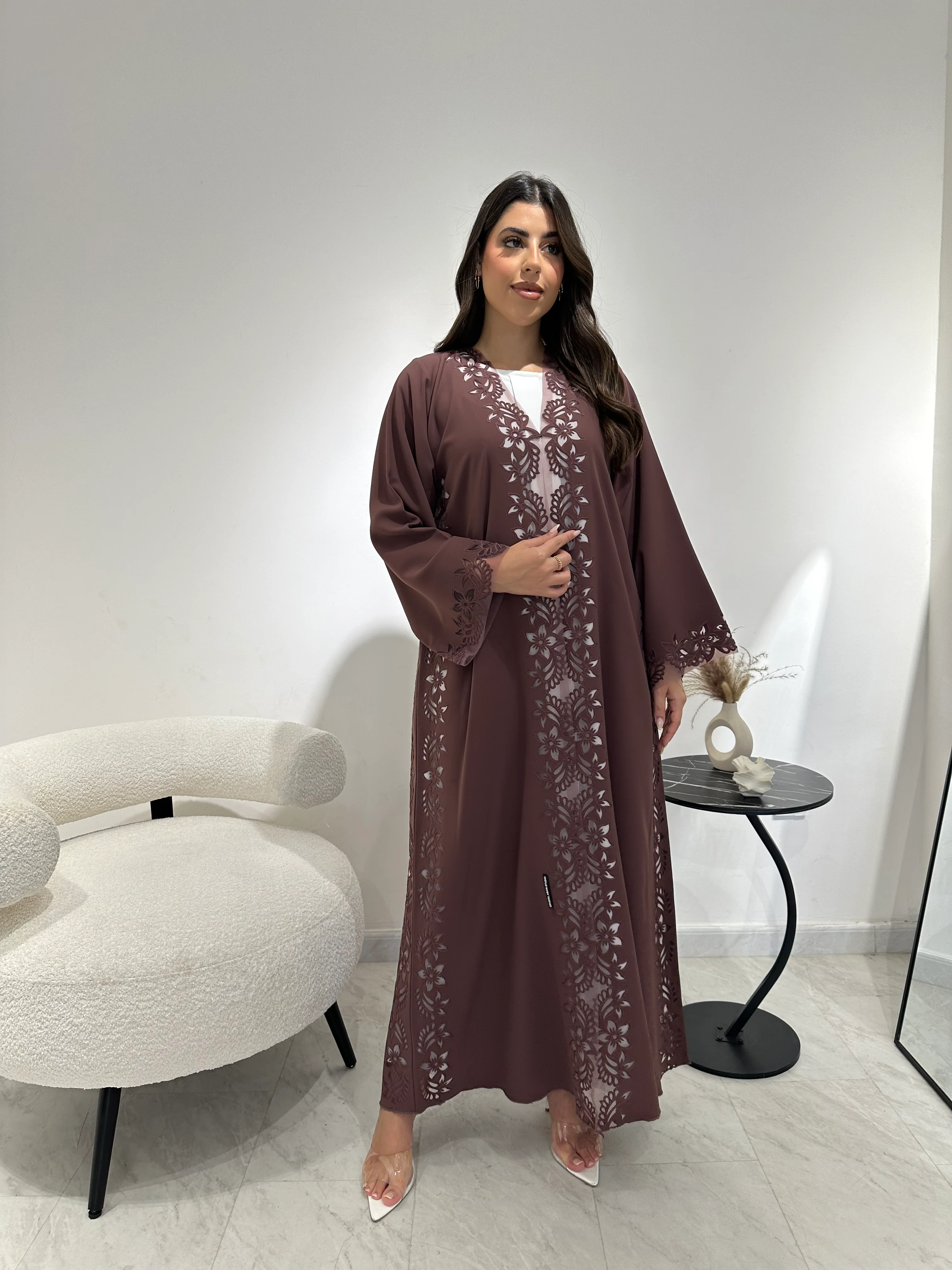 C 1340 Purple Abaya by CAS Abaya - Image 2