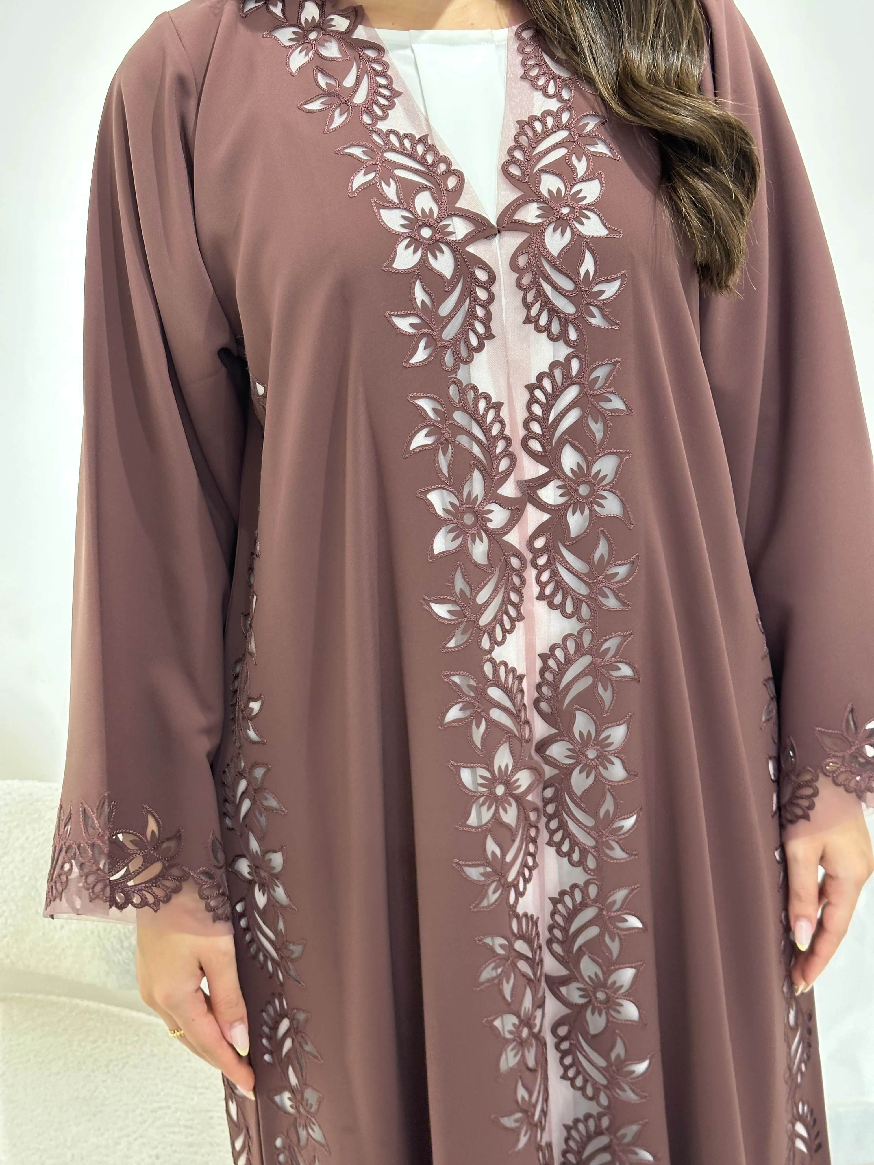 C 1340 Purple Abaya by CAS Abaya - Image 3