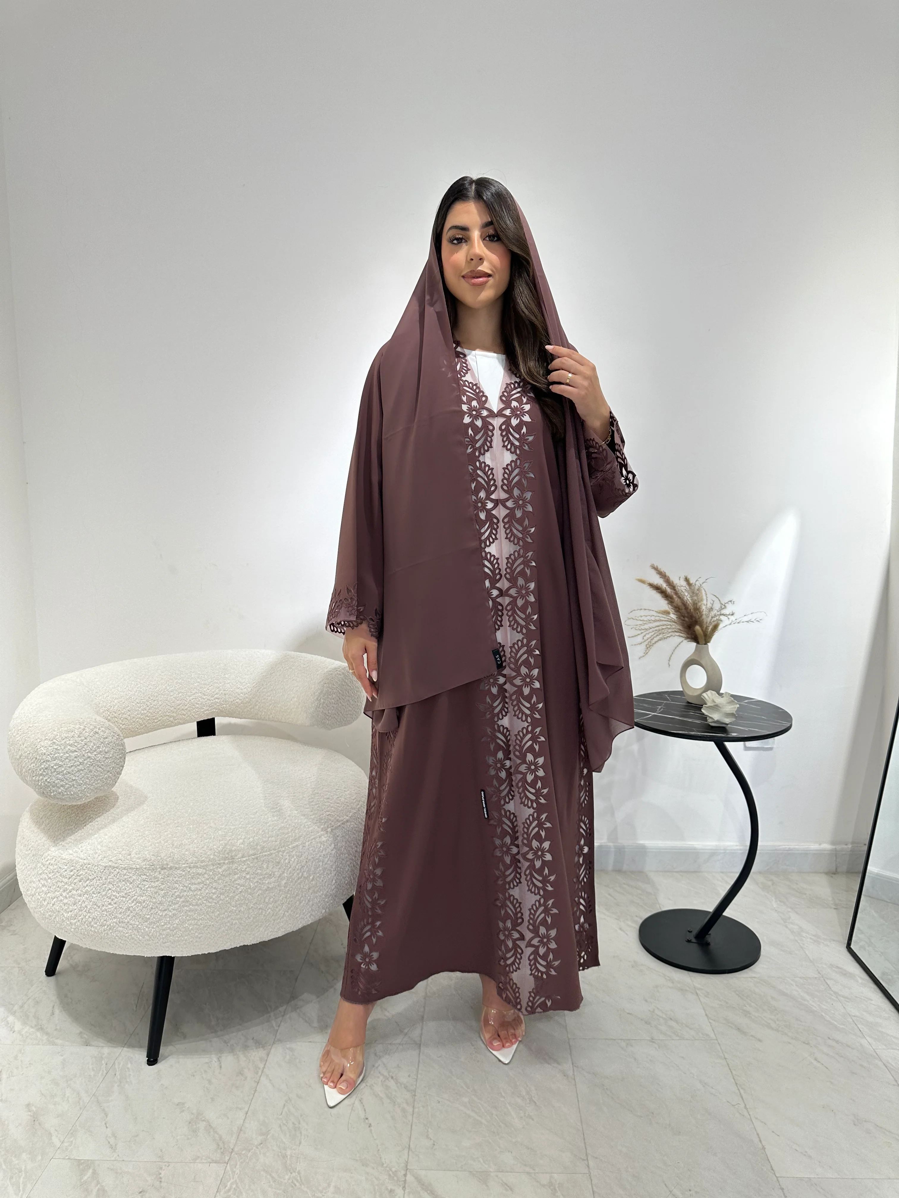 C 1340 Purple Abaya by CAS Abaya - Image 8