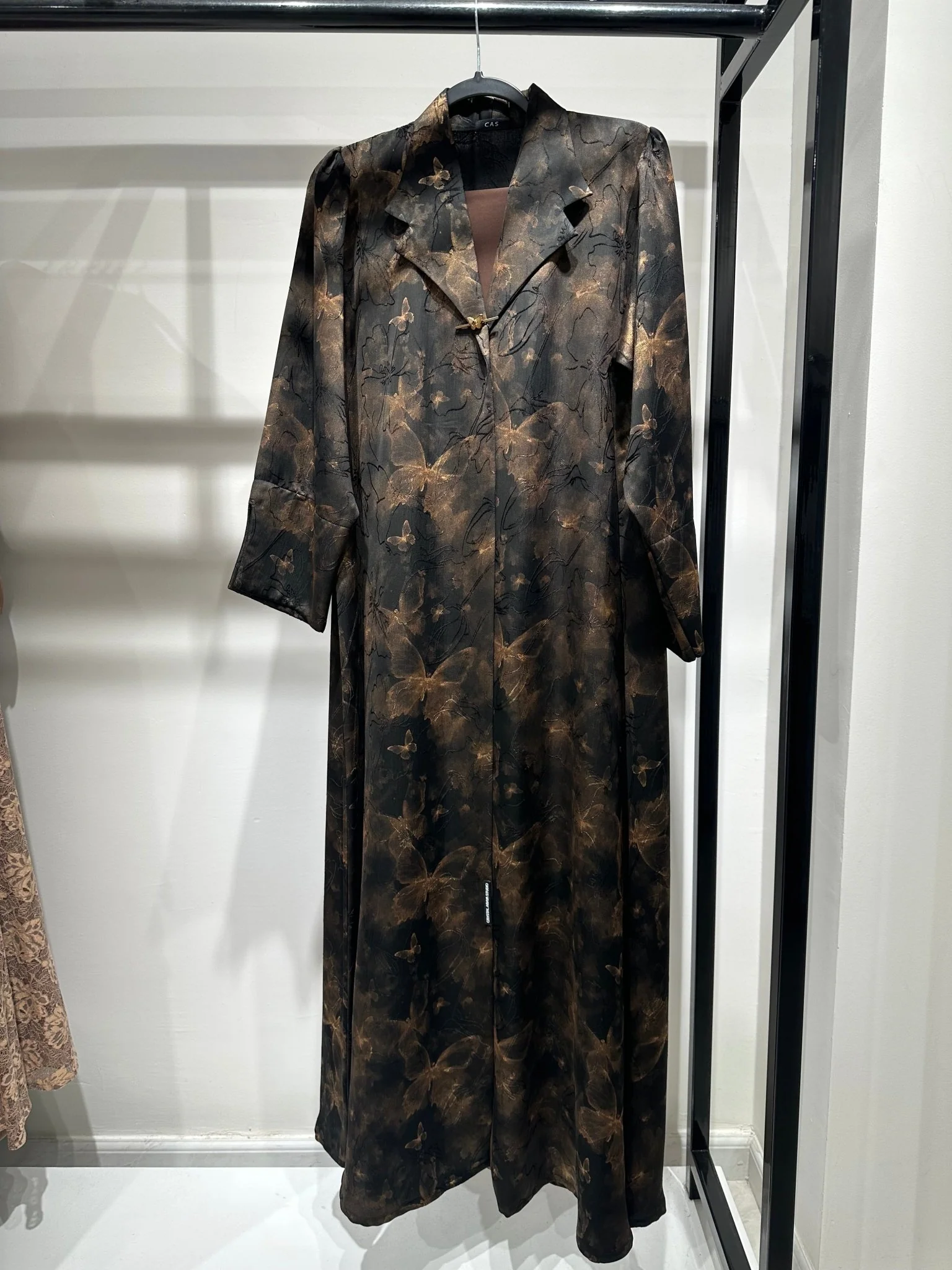 C 1356-03 Sepia Printed Abaya - Image 2