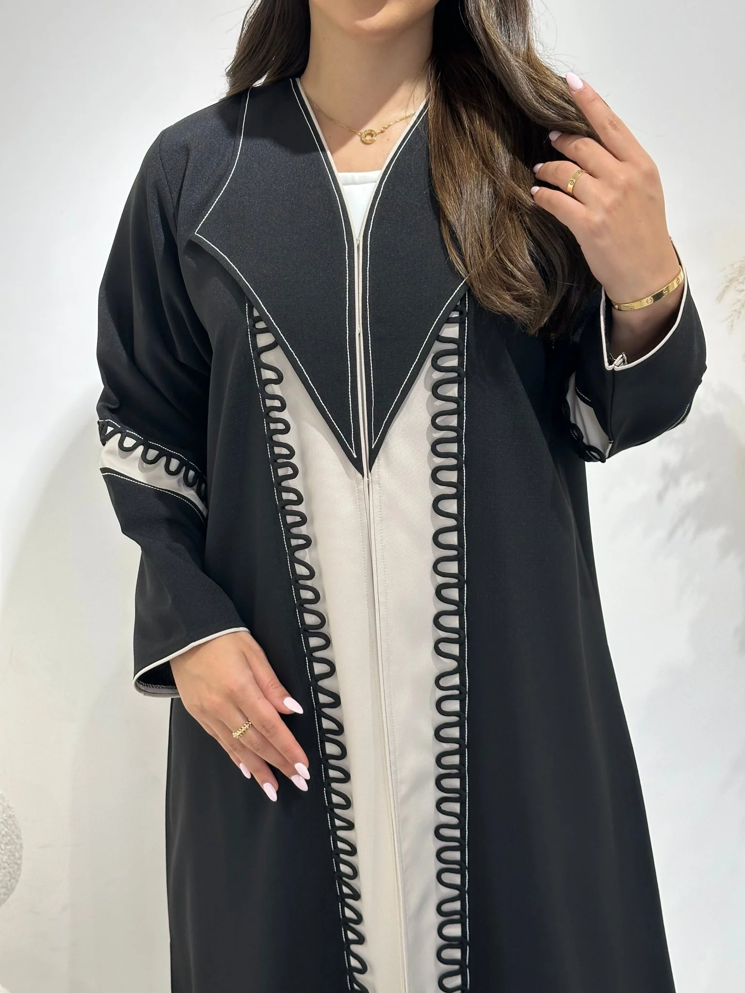 C 1391 Black Abaya - Image 2