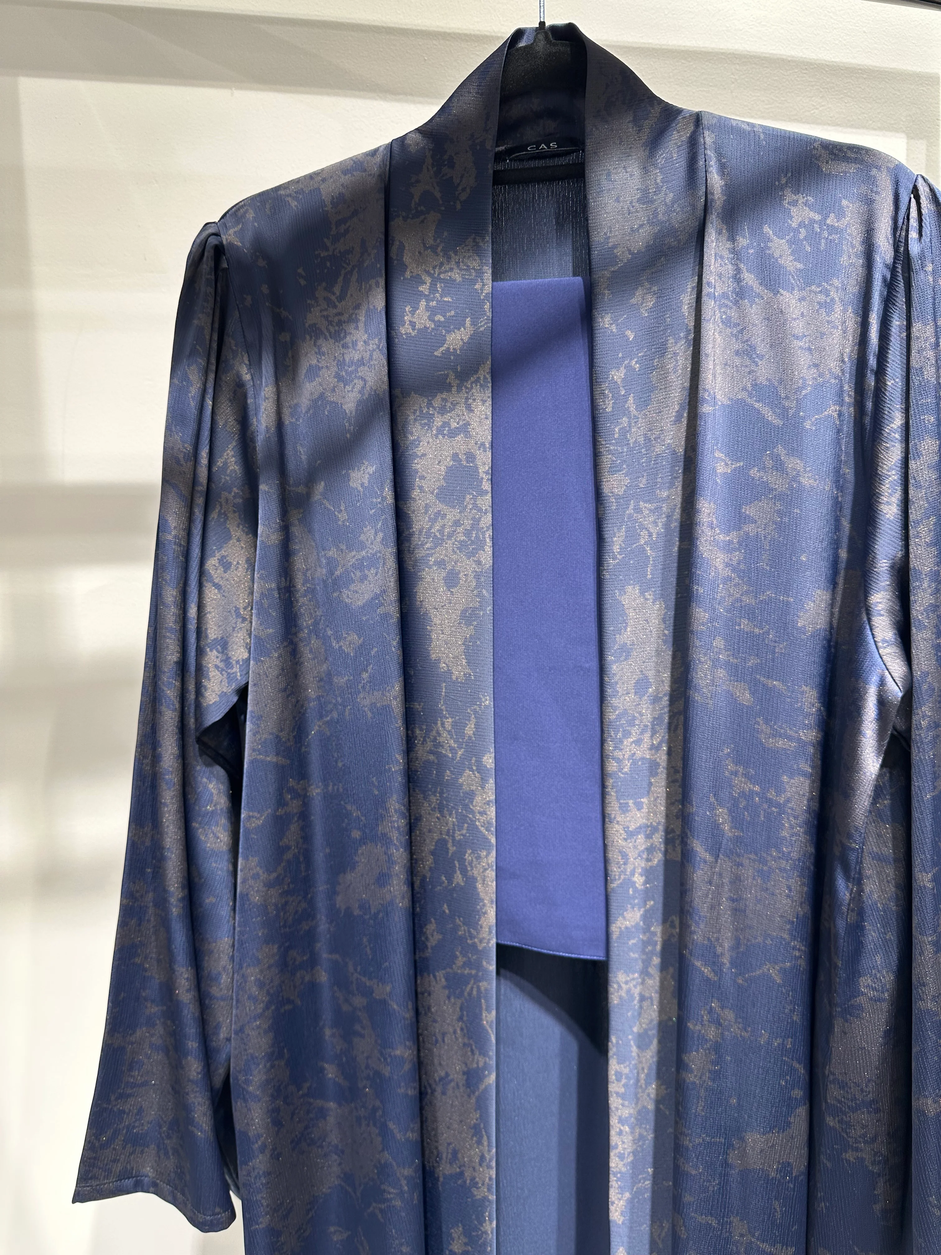 C 1414-02 Midnight Blue Printed Abaya - Image 3