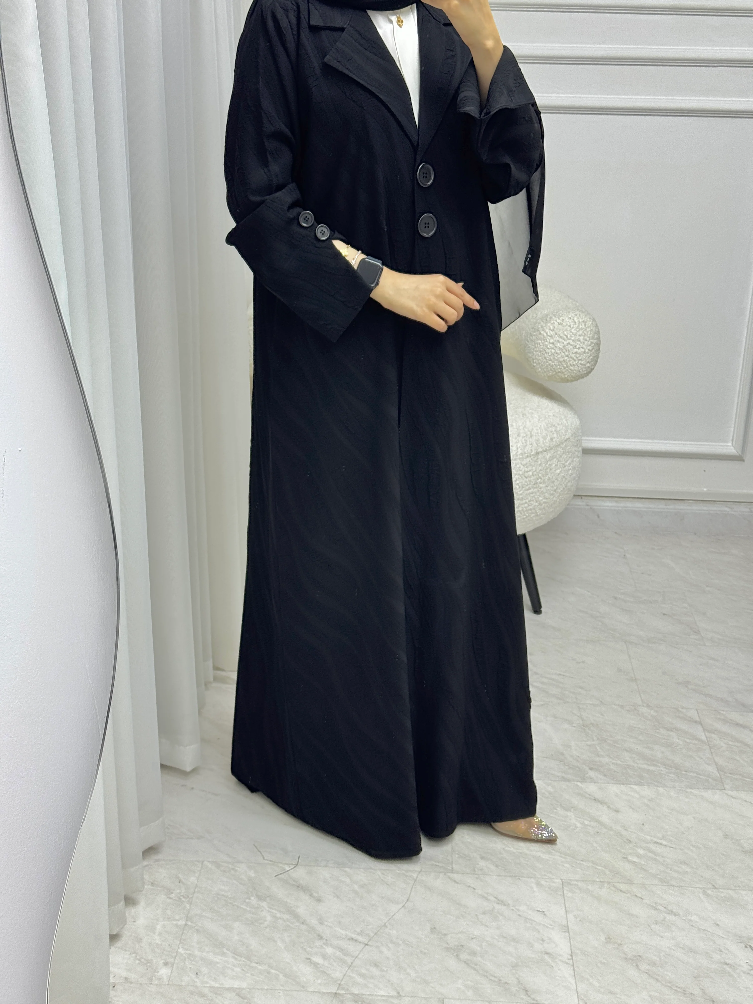 C 1525 Black work Abaya - Image 5