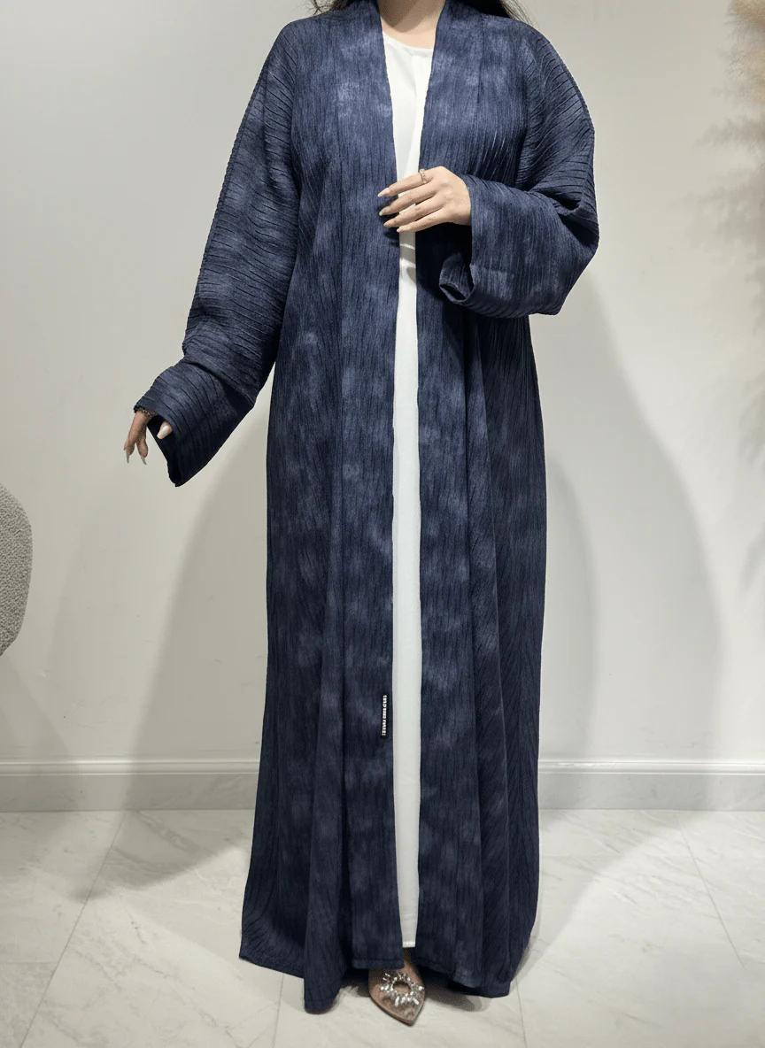 C 1606-01 Navy Blue Abaya - Image 2